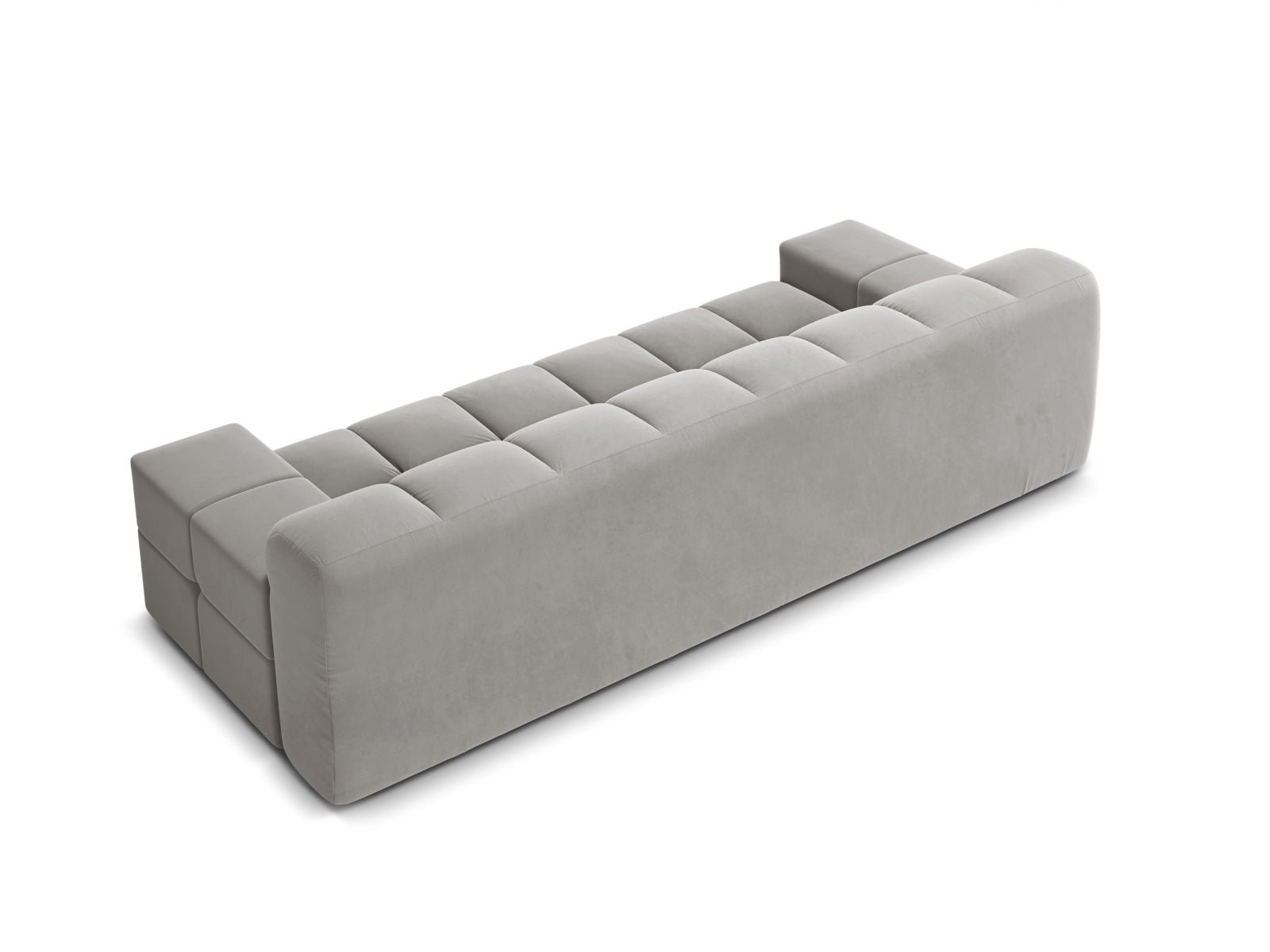 Sofa aksamitna 3-osobowa AGAVE szary