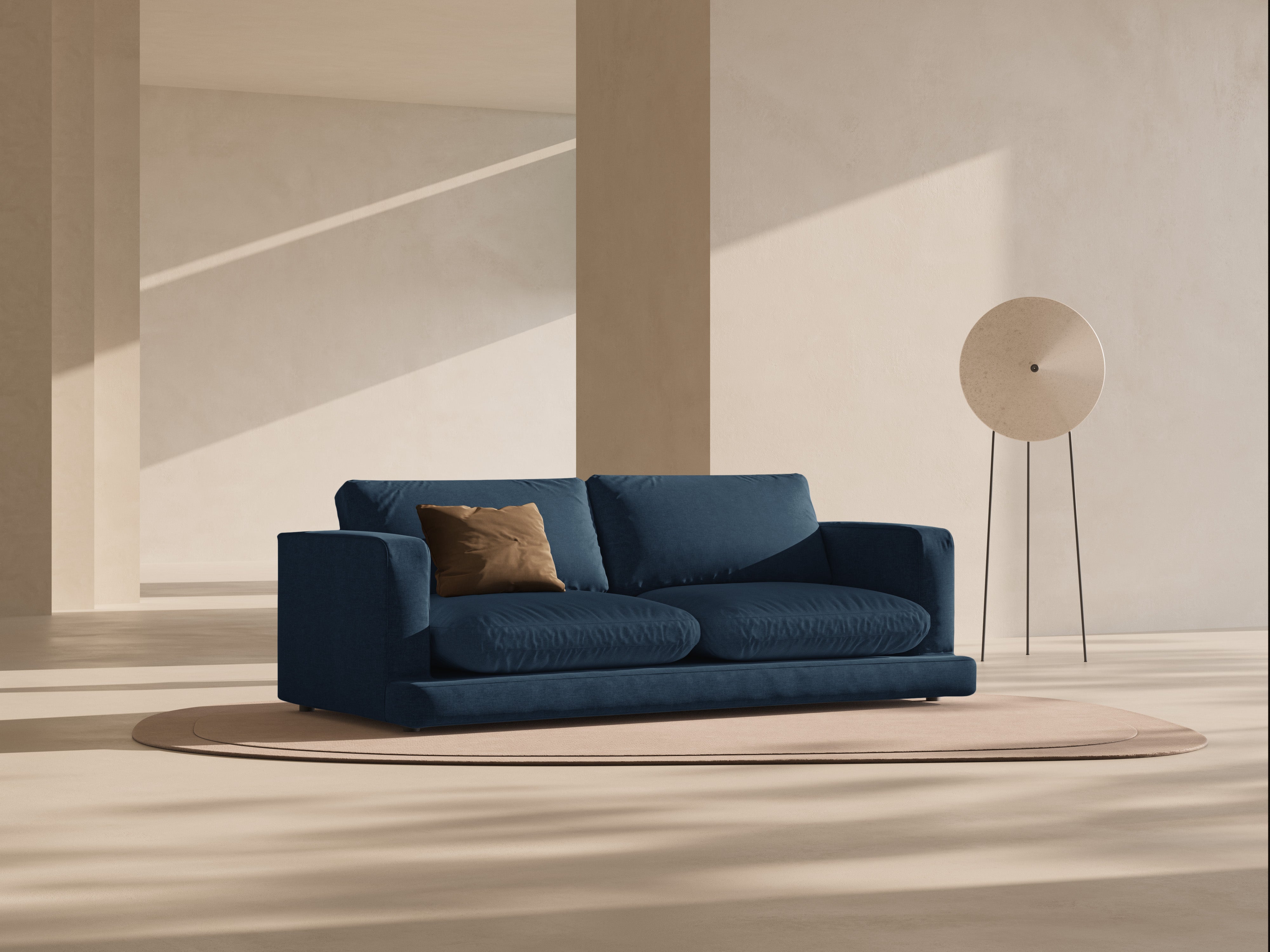 Sofa 3-osobowa DAPHNE ciemnoniebieski szenil
