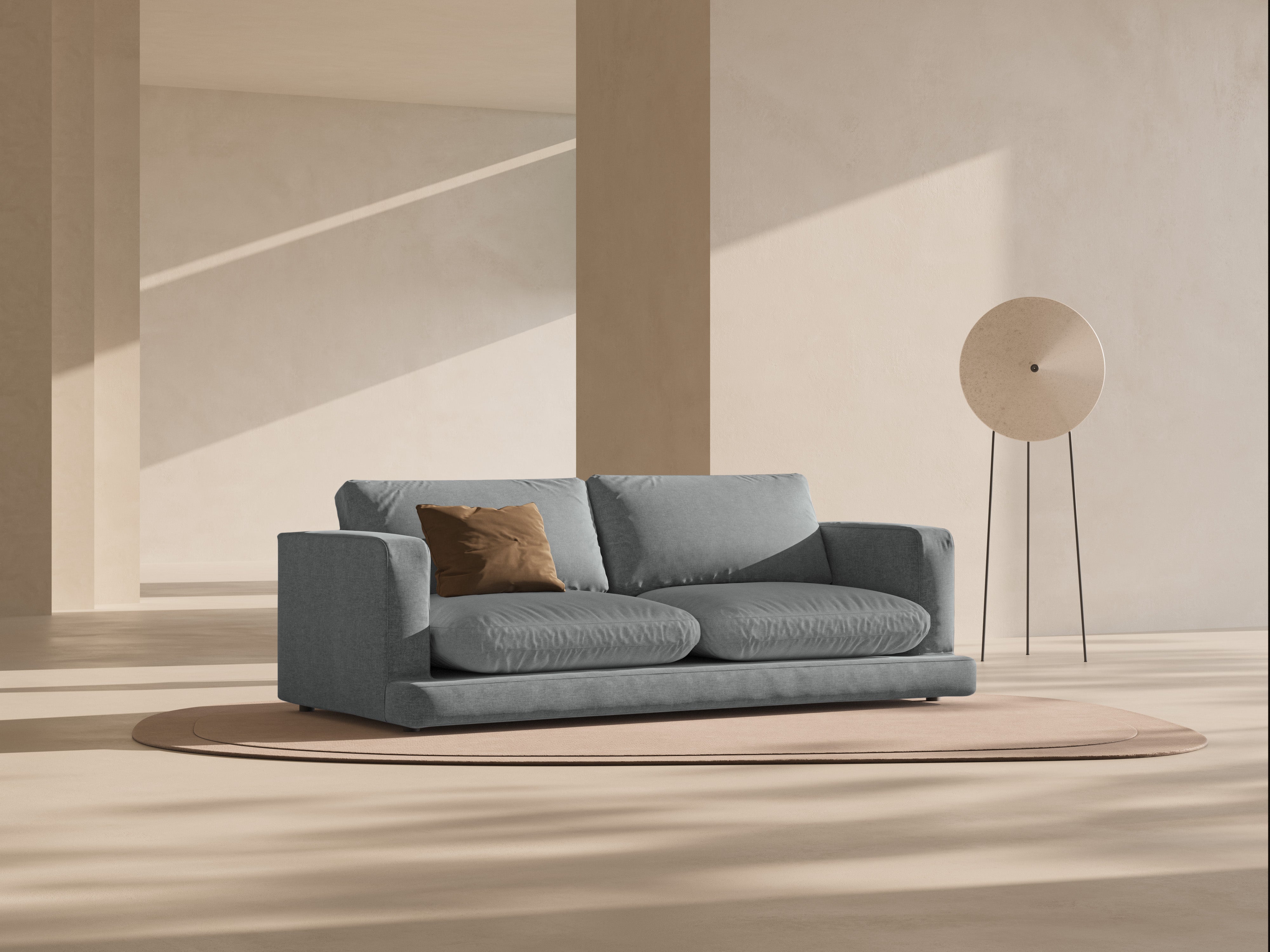 Sofa 3-osobowa DAPHNE ciemnoszary szenil