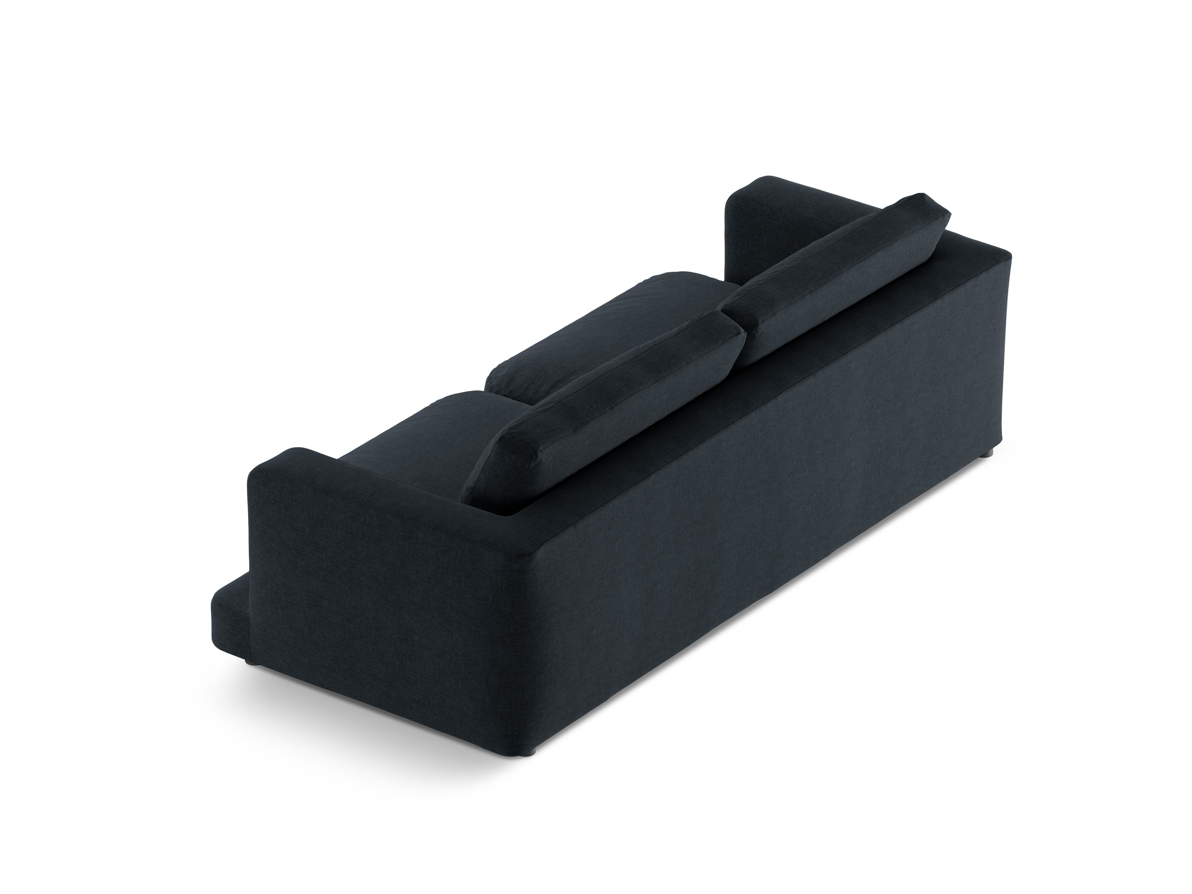 Sofa 3-osobowa DAPHNE czarny szenil