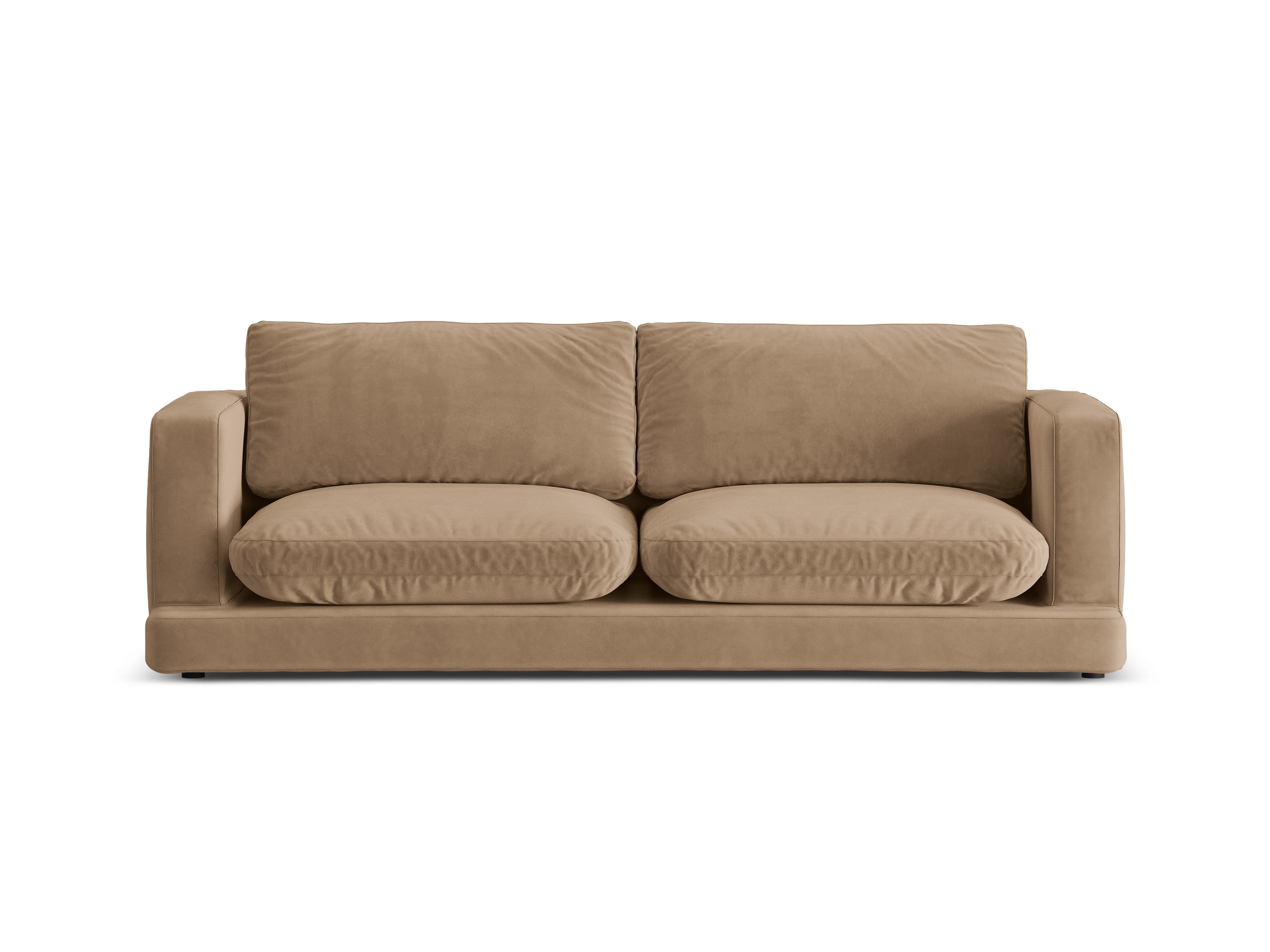Sofa aksamitna 3-osobowa DAPHNE beżowy