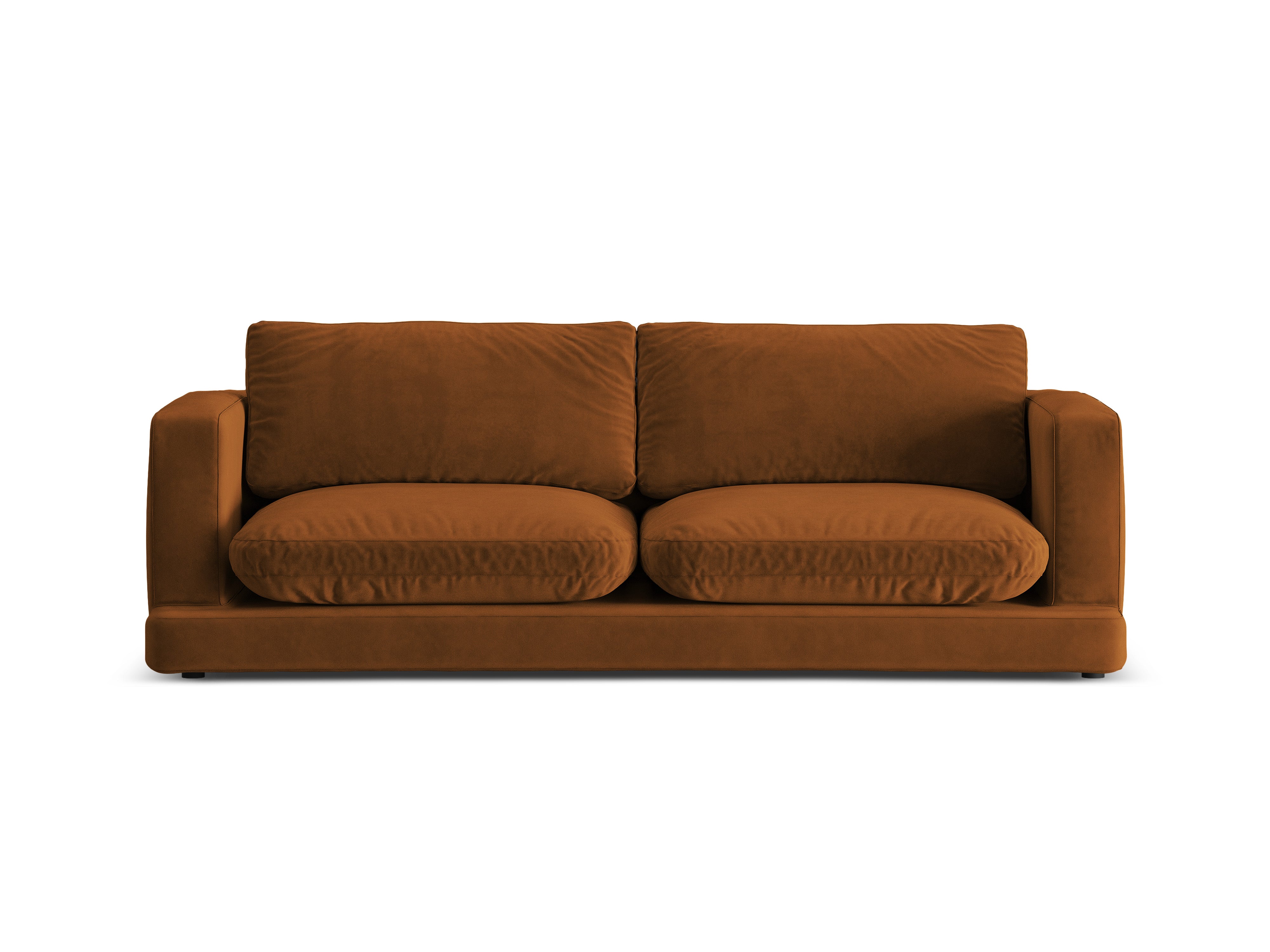 Sofa aksamitna 3-osobowa DAPHNE miedziany
