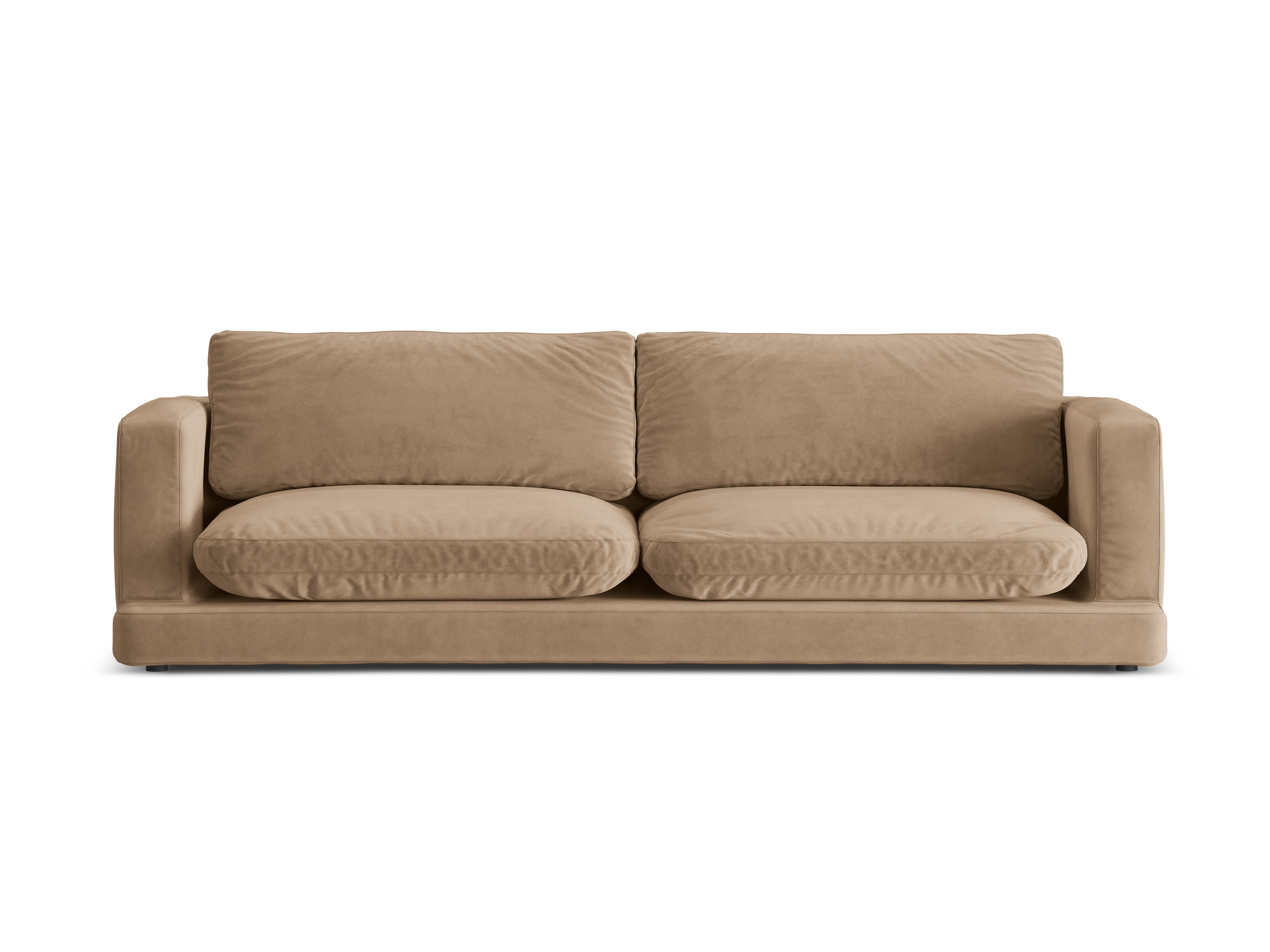 Sofa aksamitna 4-osobowa DAPHNE beżowy