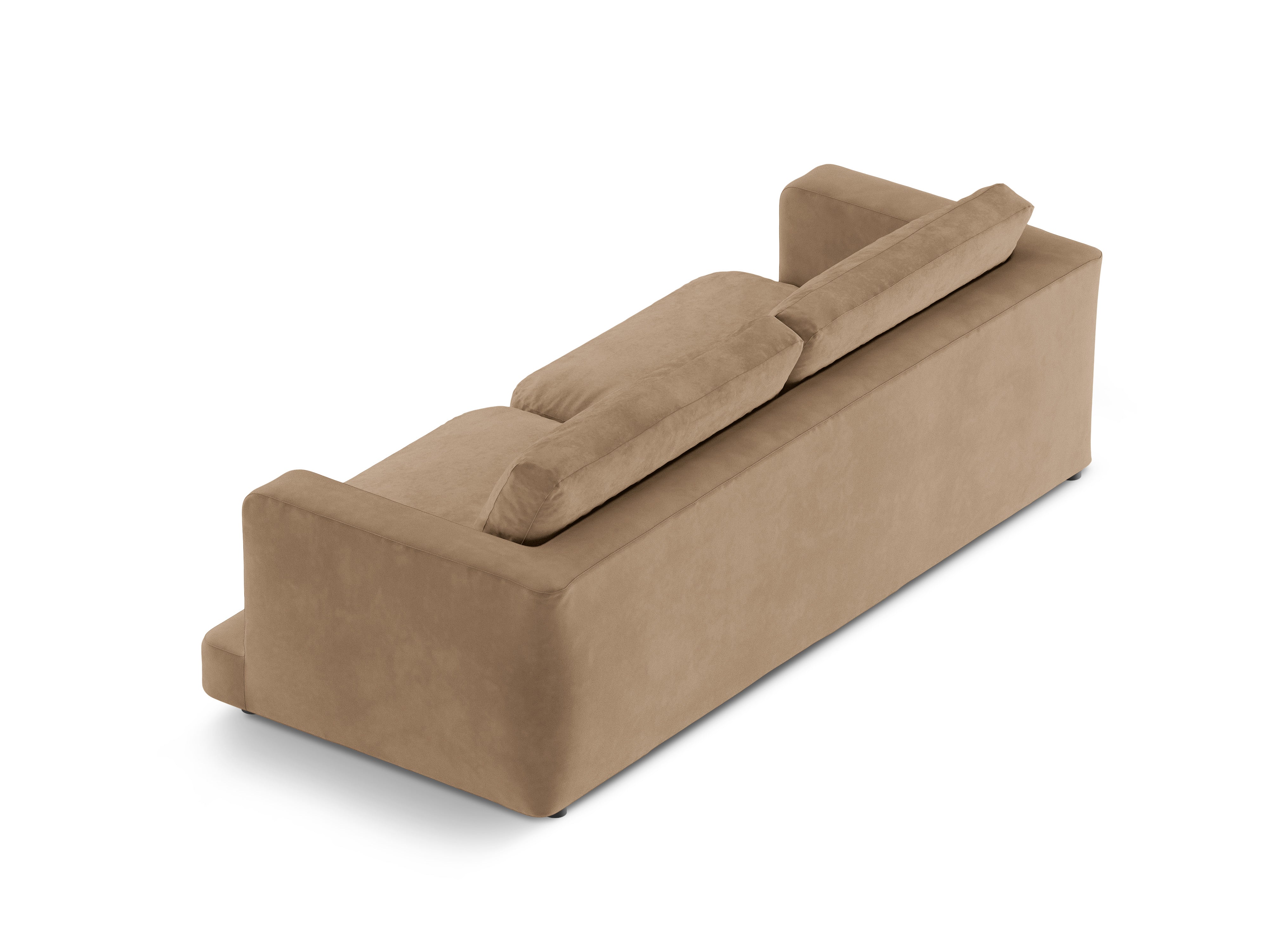 Sofa aksamitna 4-osobowa DAPHNE beżowy
