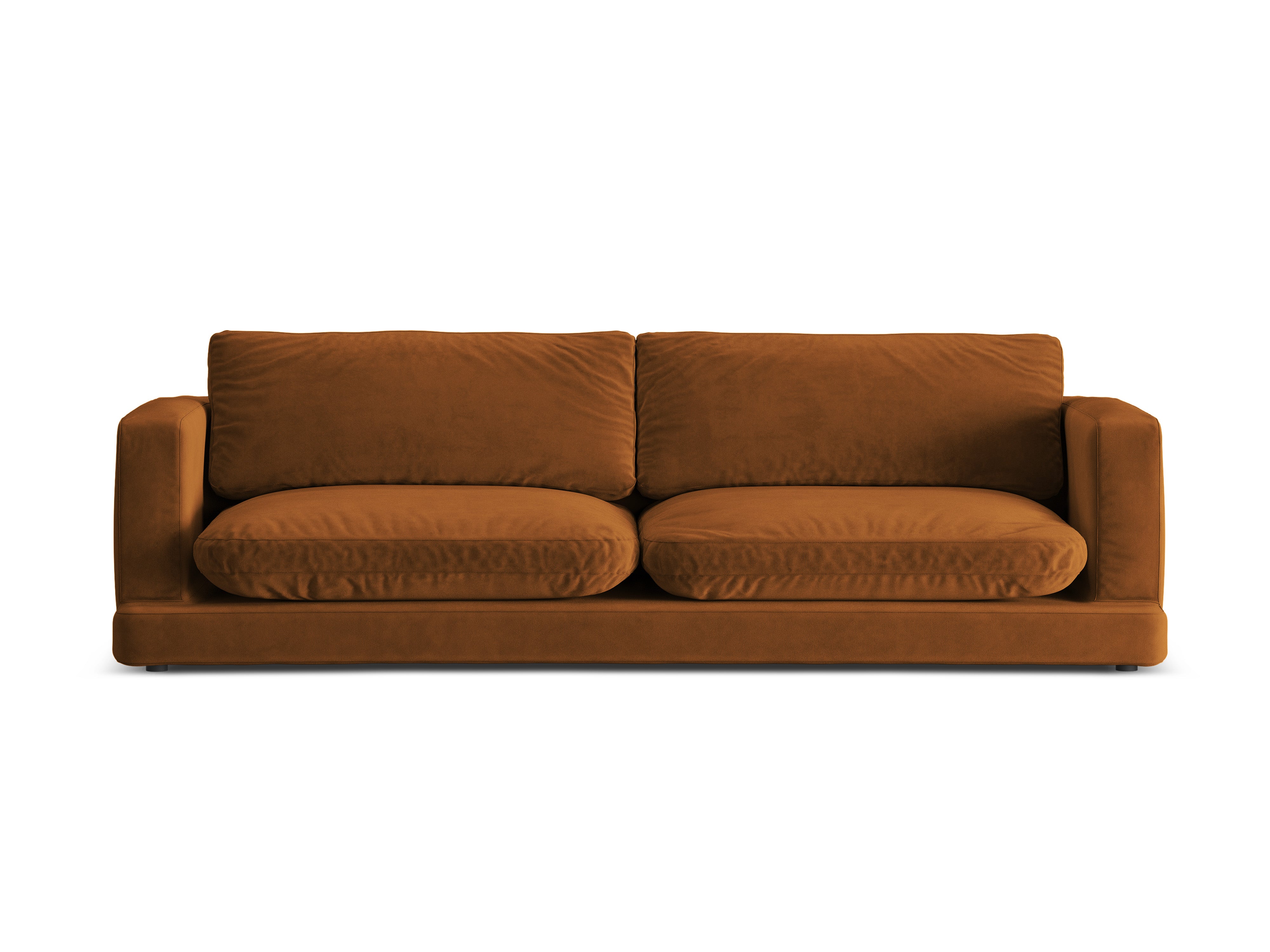Sofa aksamitna 4-osobowa DAPHNE miedziany
