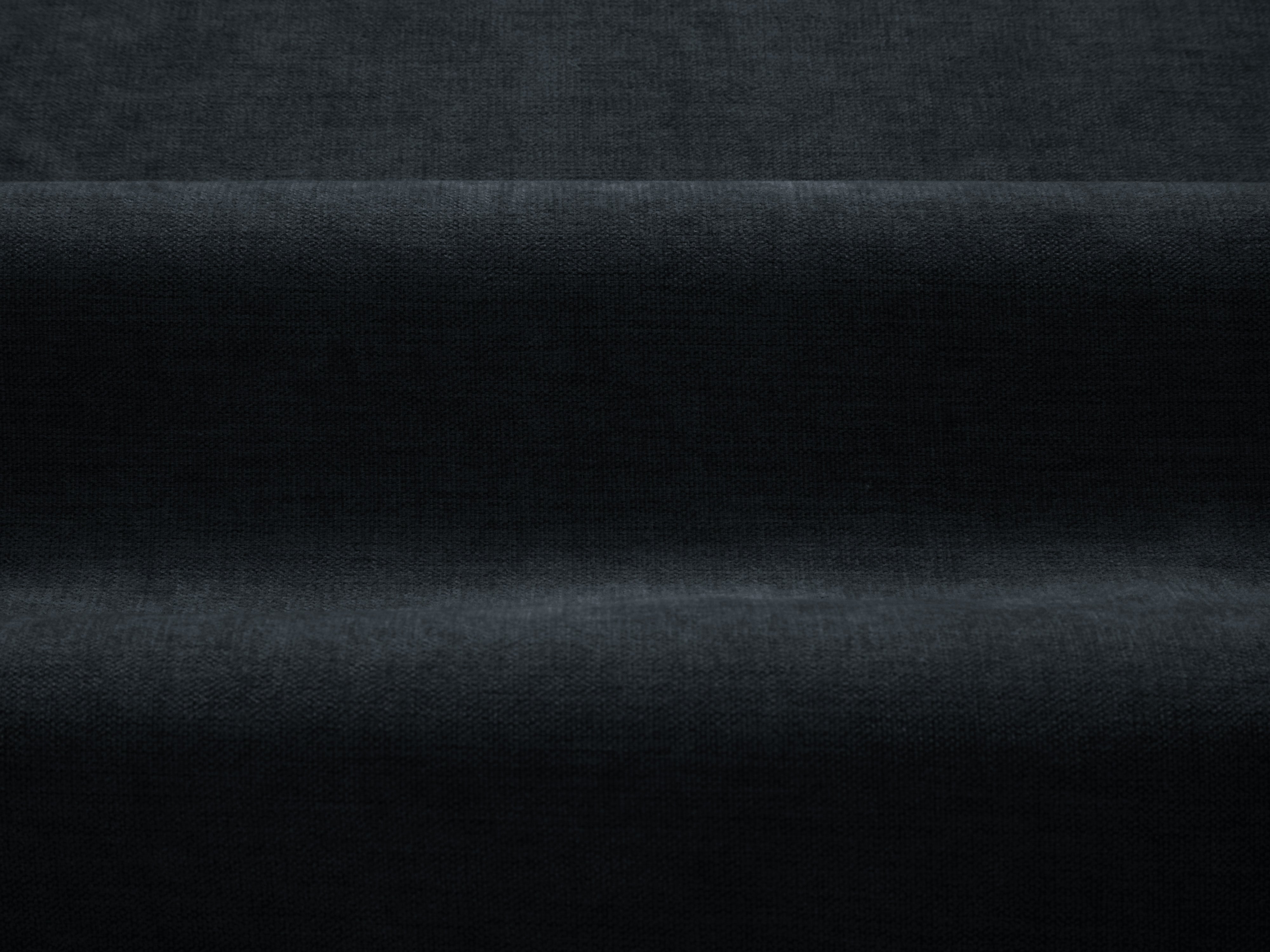 Right-sided corner sofa DAPHNE black chenille