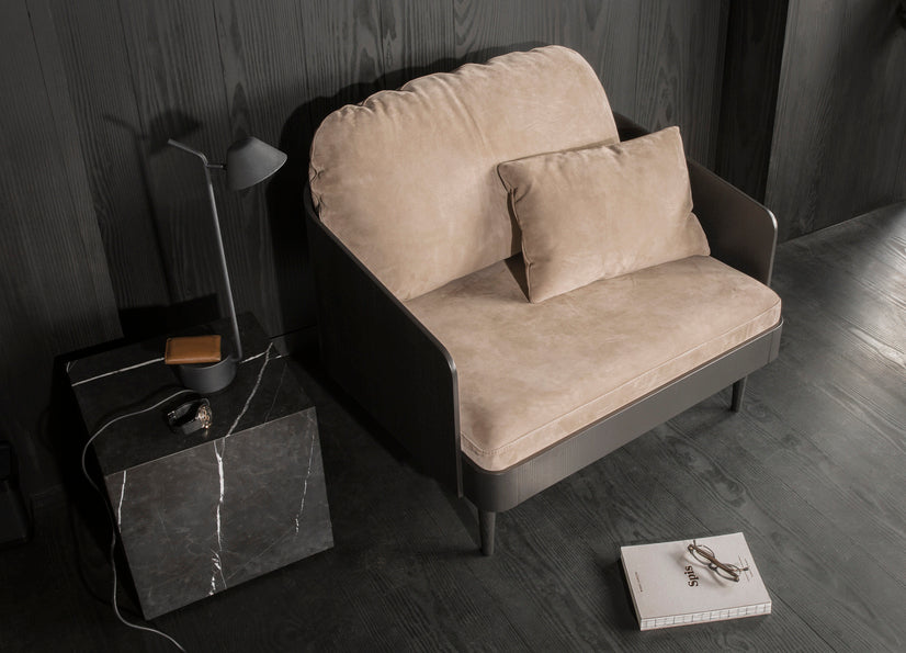 PLINTH CUBIC Side Table Black Marble