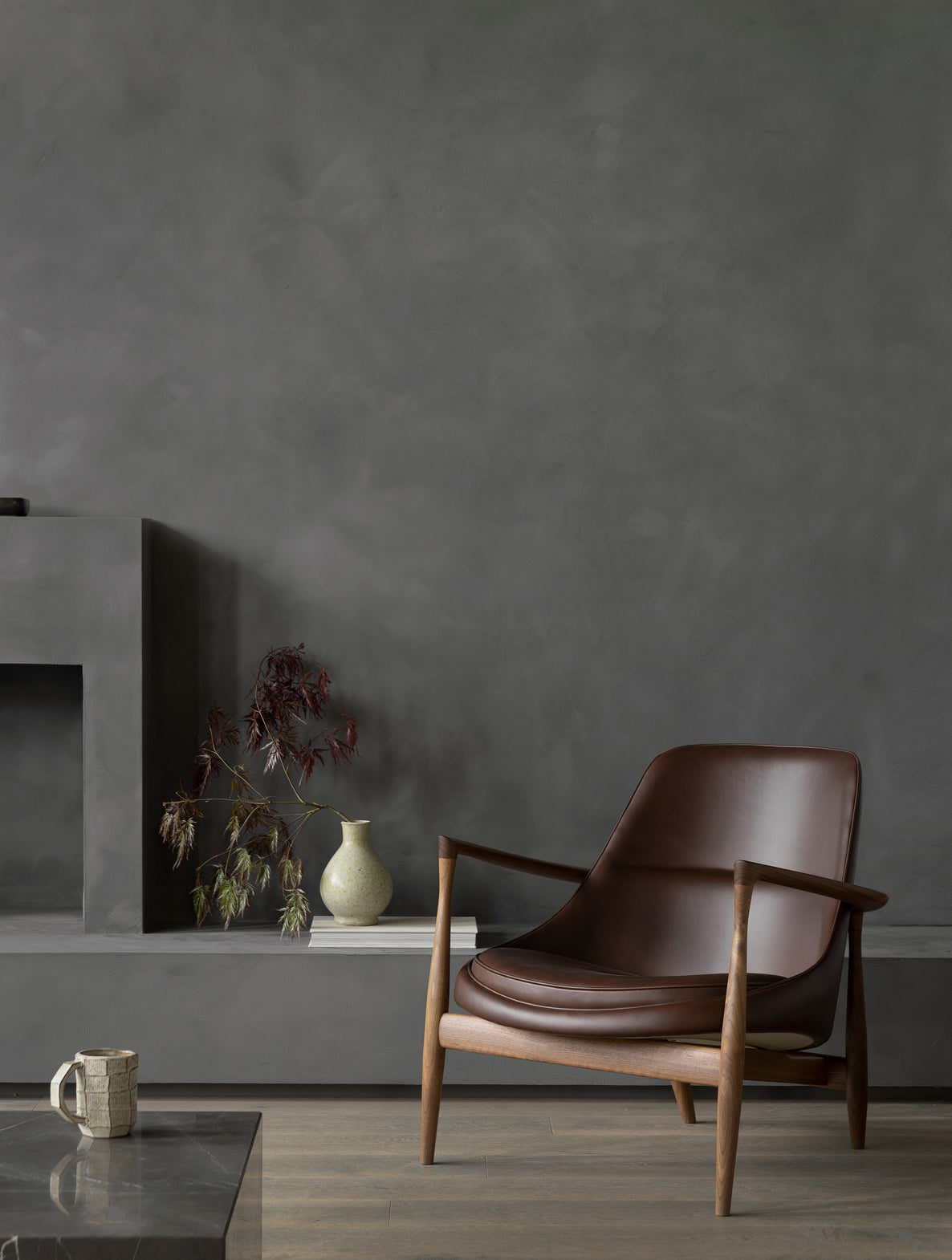 Sessel ELIZABETH beige mit Eichenbasis