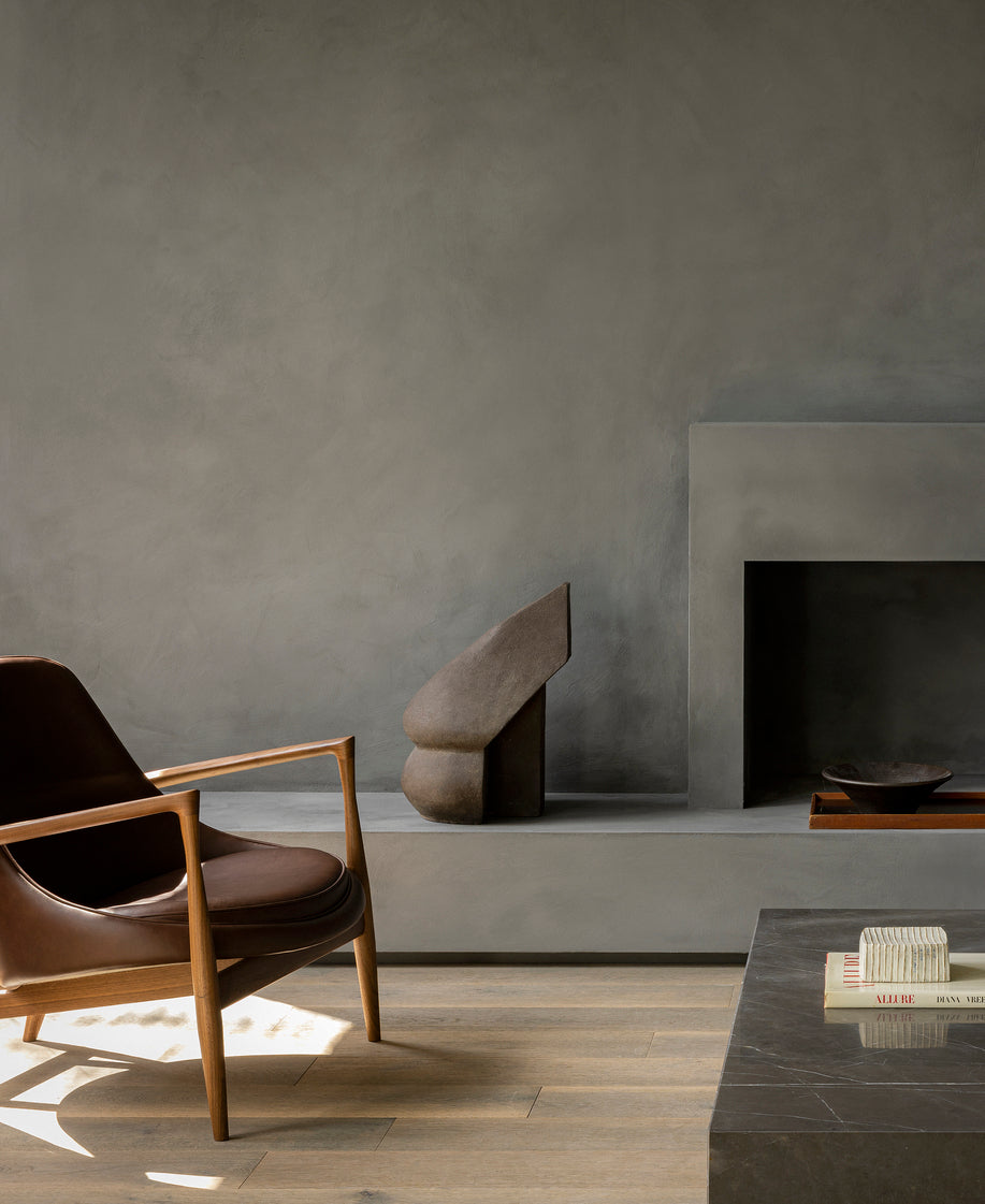 Sessel ELIZABETH beige mit Eichenbasis