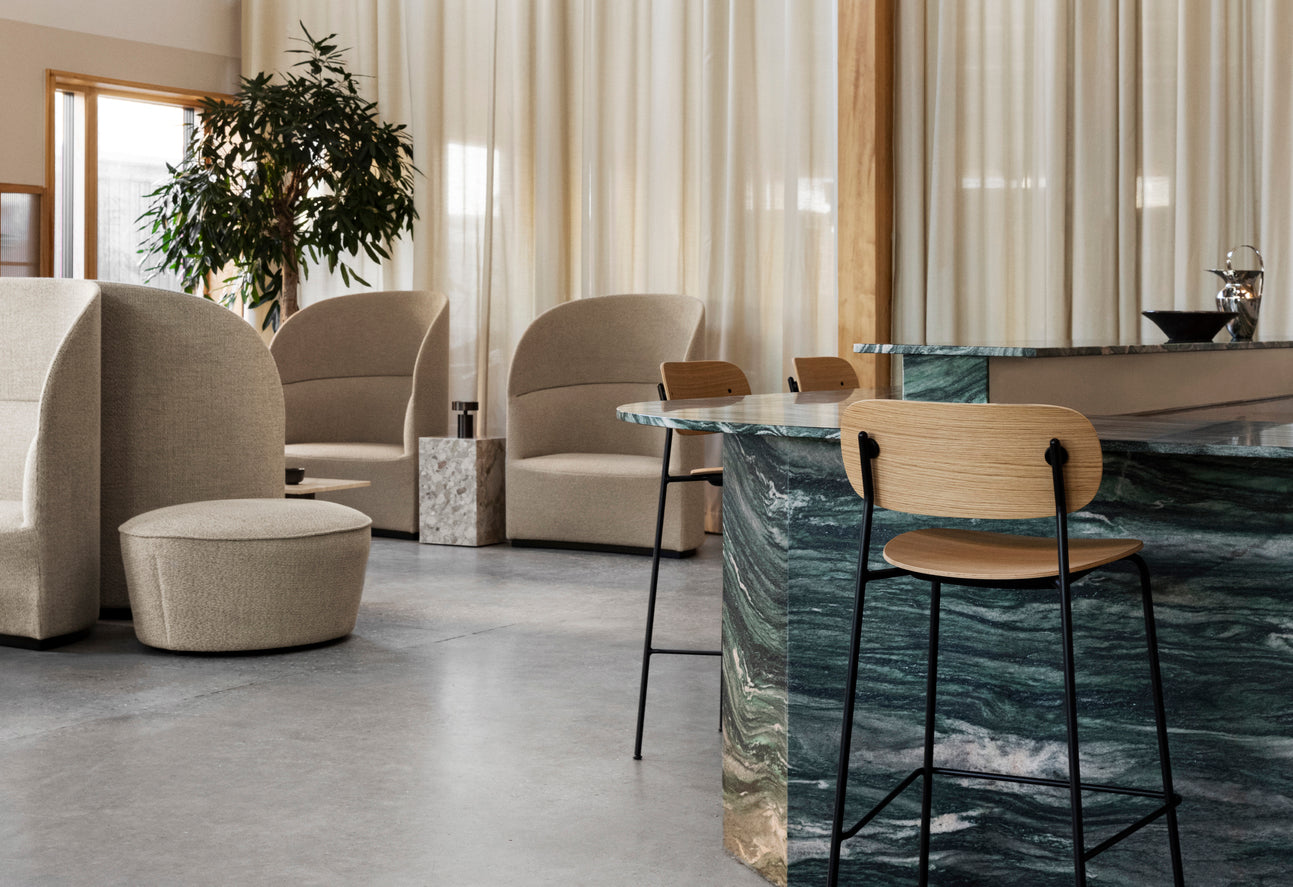 Fotel z wysokim oparciem TEAROOM kremowy