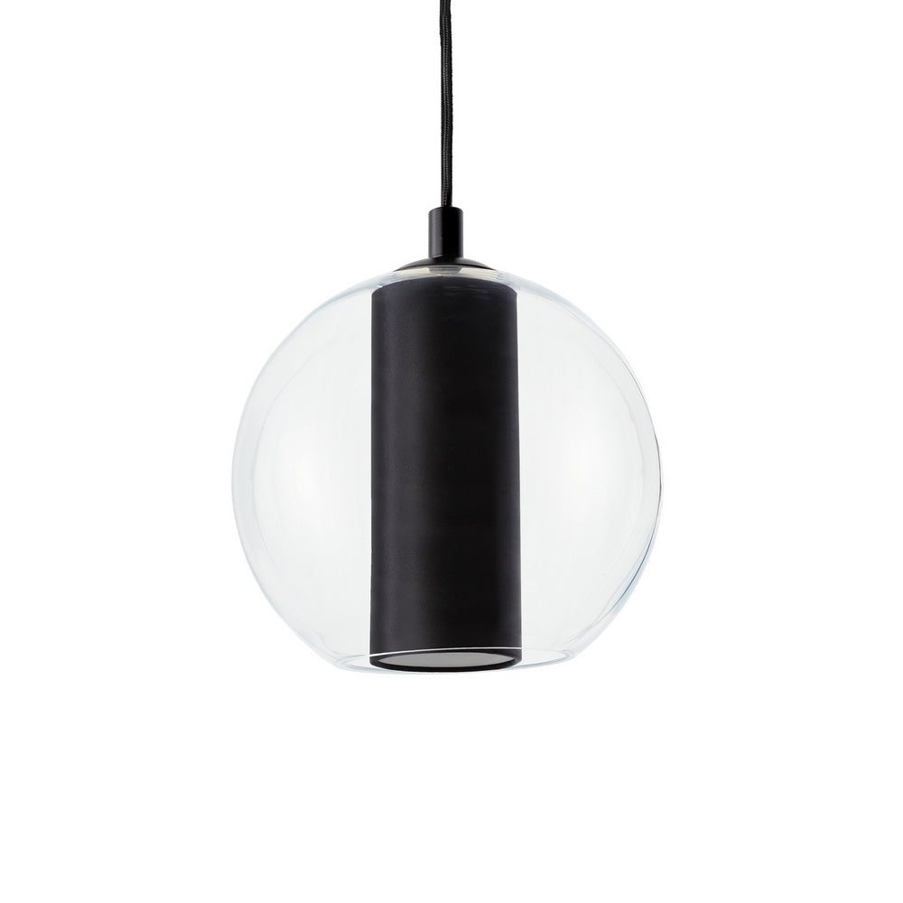 Lampa wisząca MERIDA czarny z czarnym wykończeniem