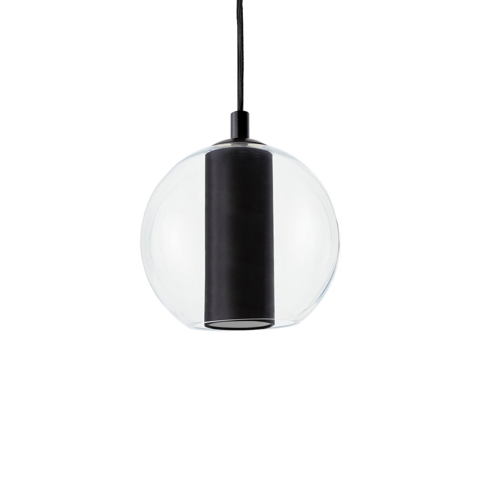Lampa wisząca MERIDA czarny z czarnym wykończeniem