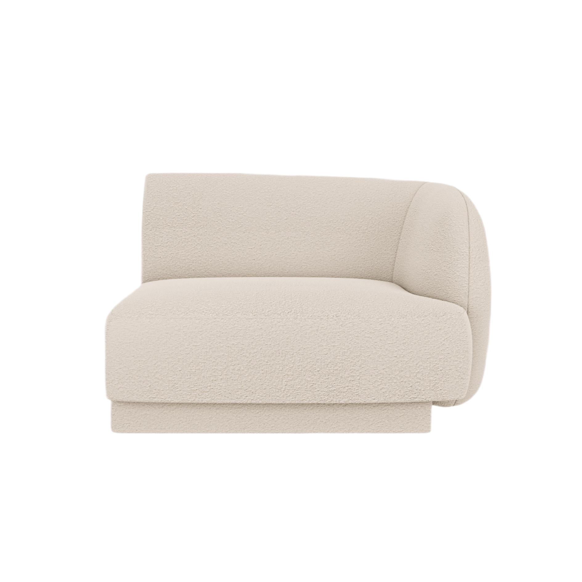 Sofa modułowa MILEY - moduł prawostronny beżowy boucle