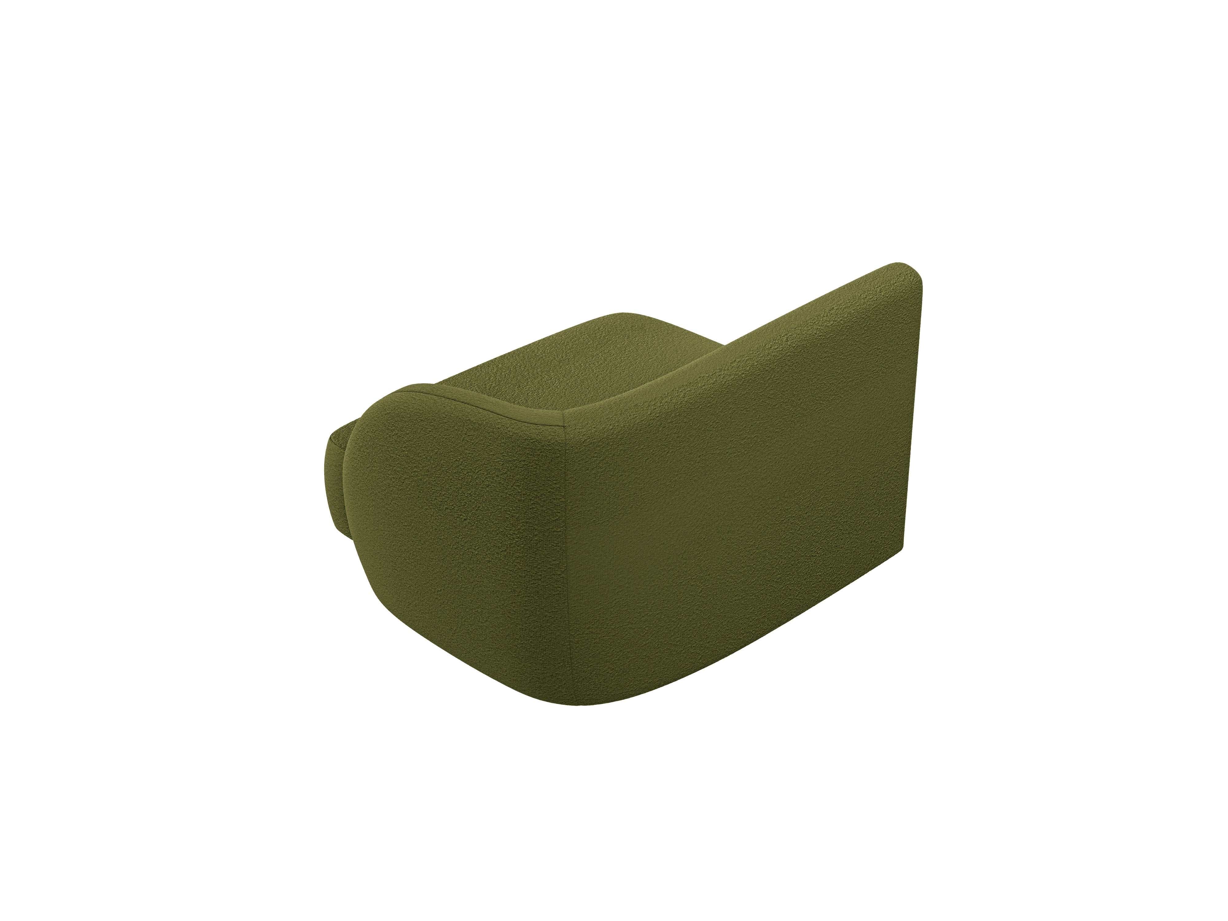 Sofa modułowa MILEY - moduł prawostronny zielony boucle