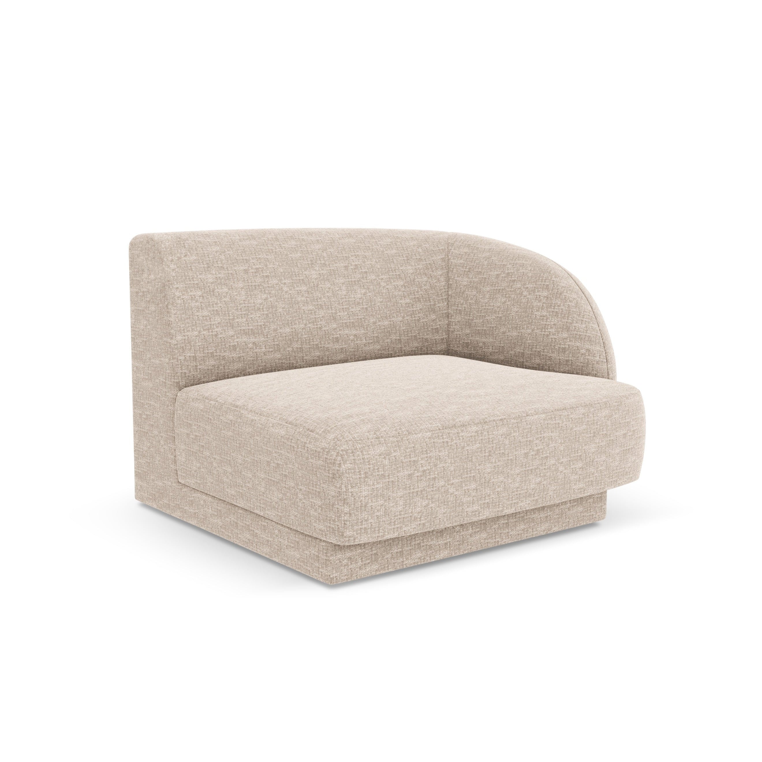 Sofa modułowa MILEY - moduł prawostronny beżowy szenil jedwabisty