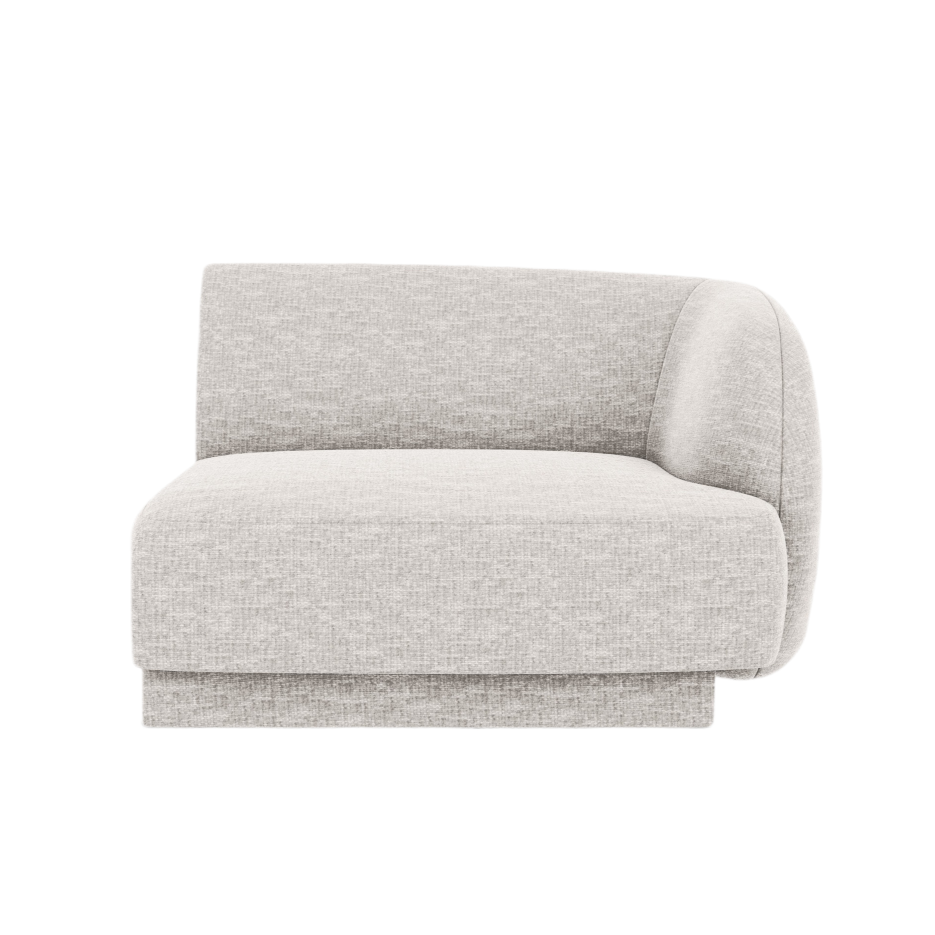 Sofa modułowa - moduł prawostronny MILEY szary szenil