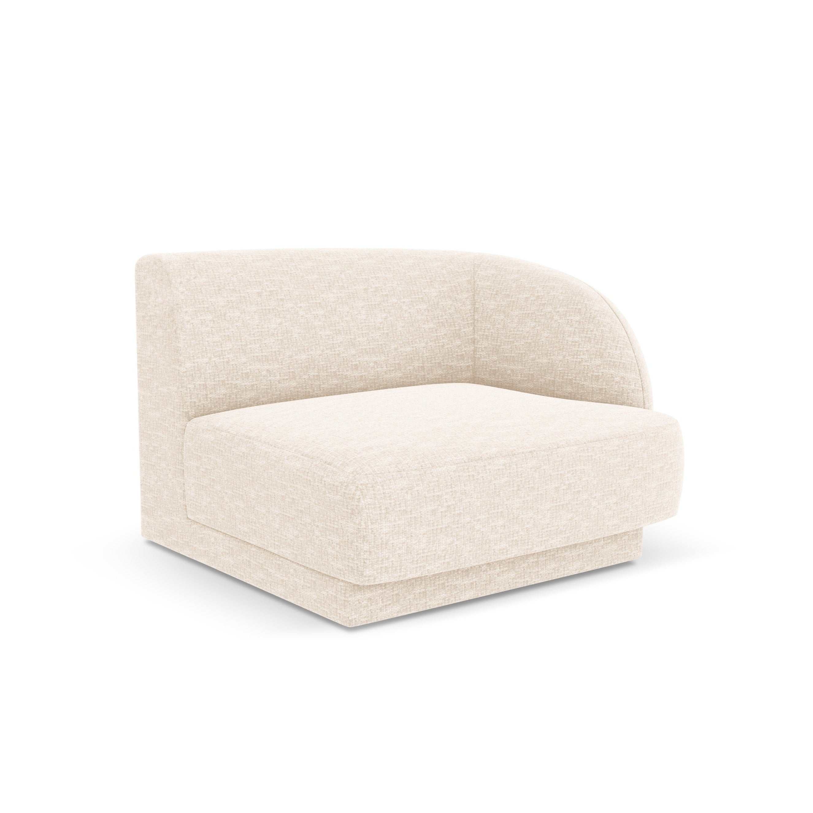 Sofa modułowa - moduł prawostronny MILEY kość słoniowa szenil