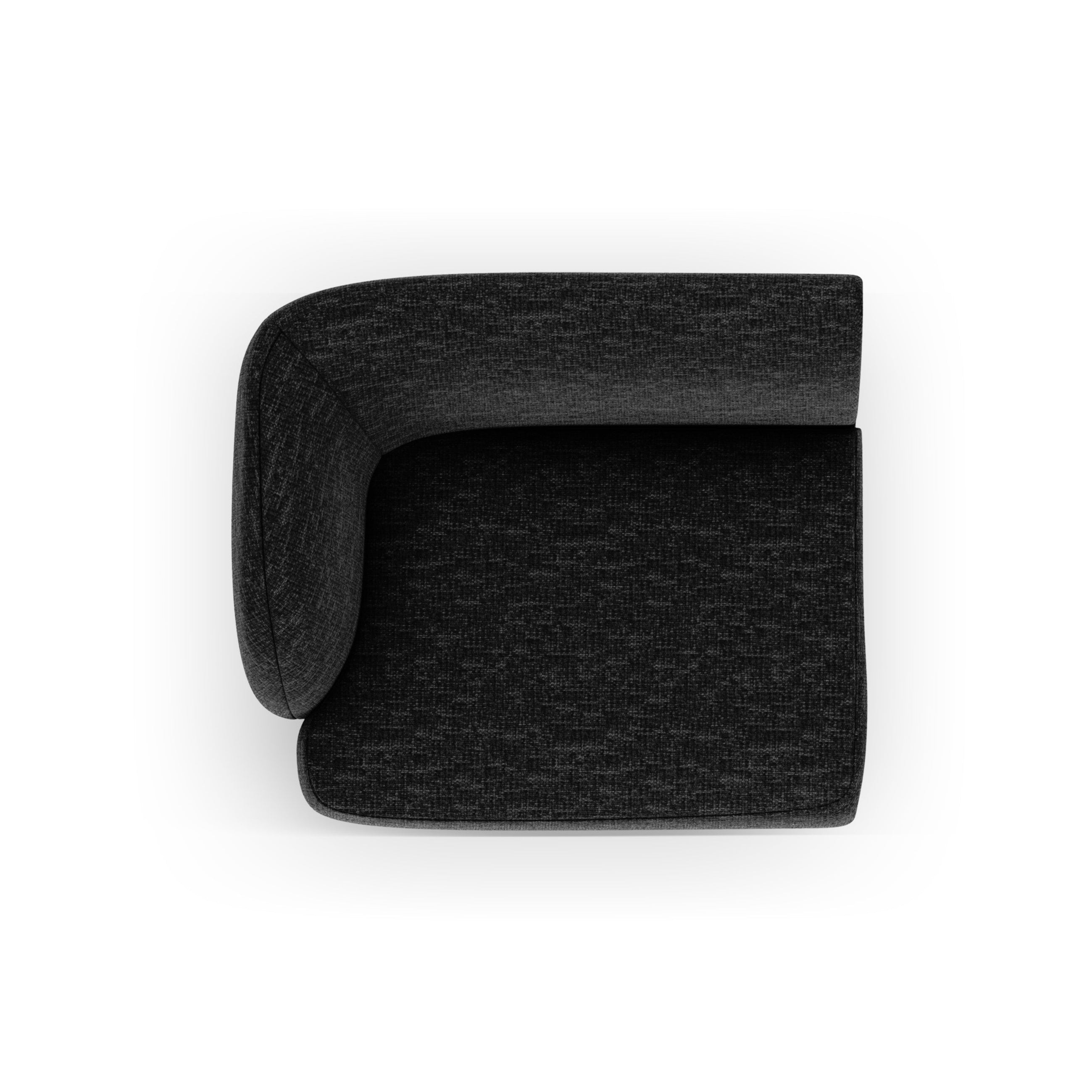 Modulares Sofa - Linkes Modul MILEY schwarzer Chenille