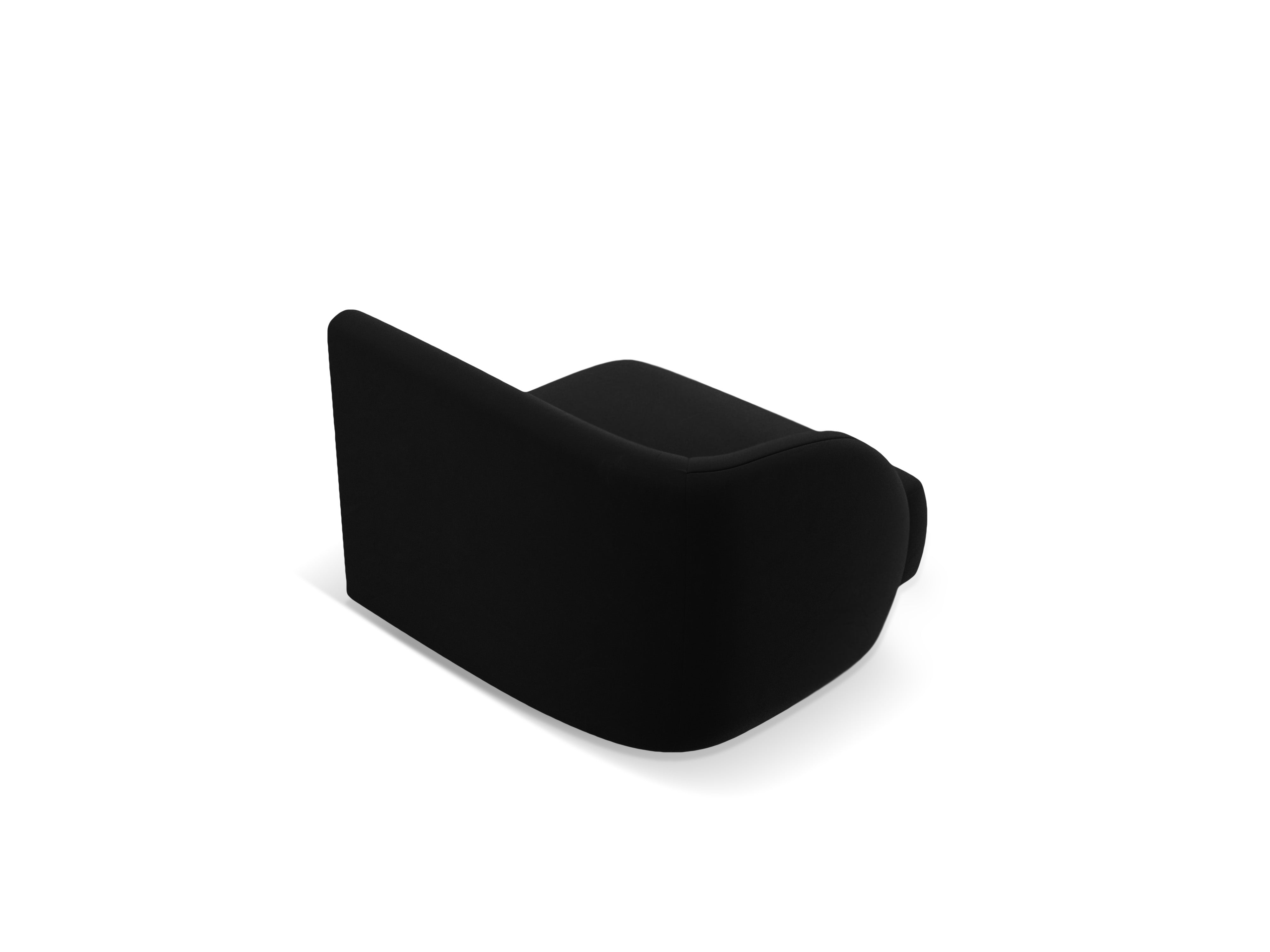 Velvet modular sofa MILEY - left-side module black