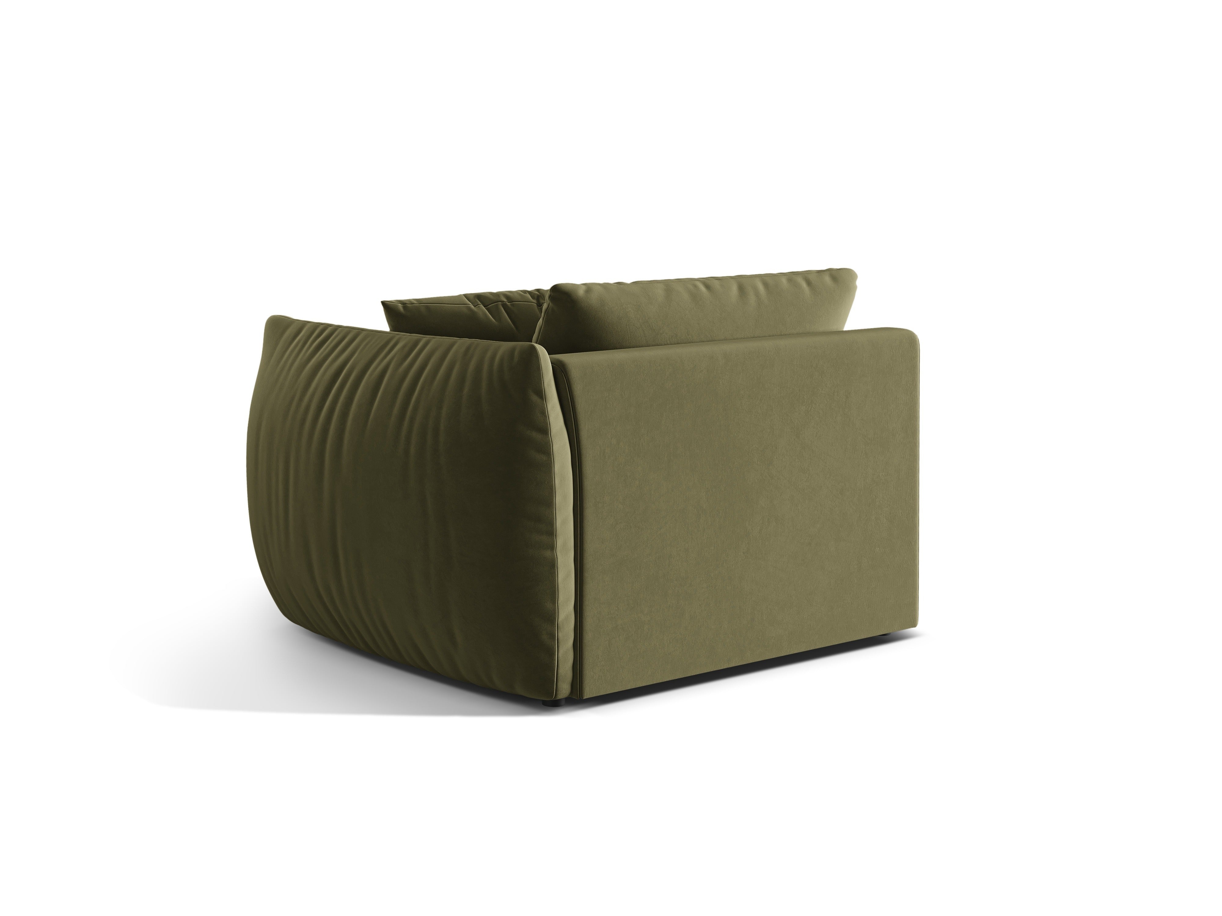 Sofa modułowa aksamitna CHRIS - element prawostronny jasnozielony