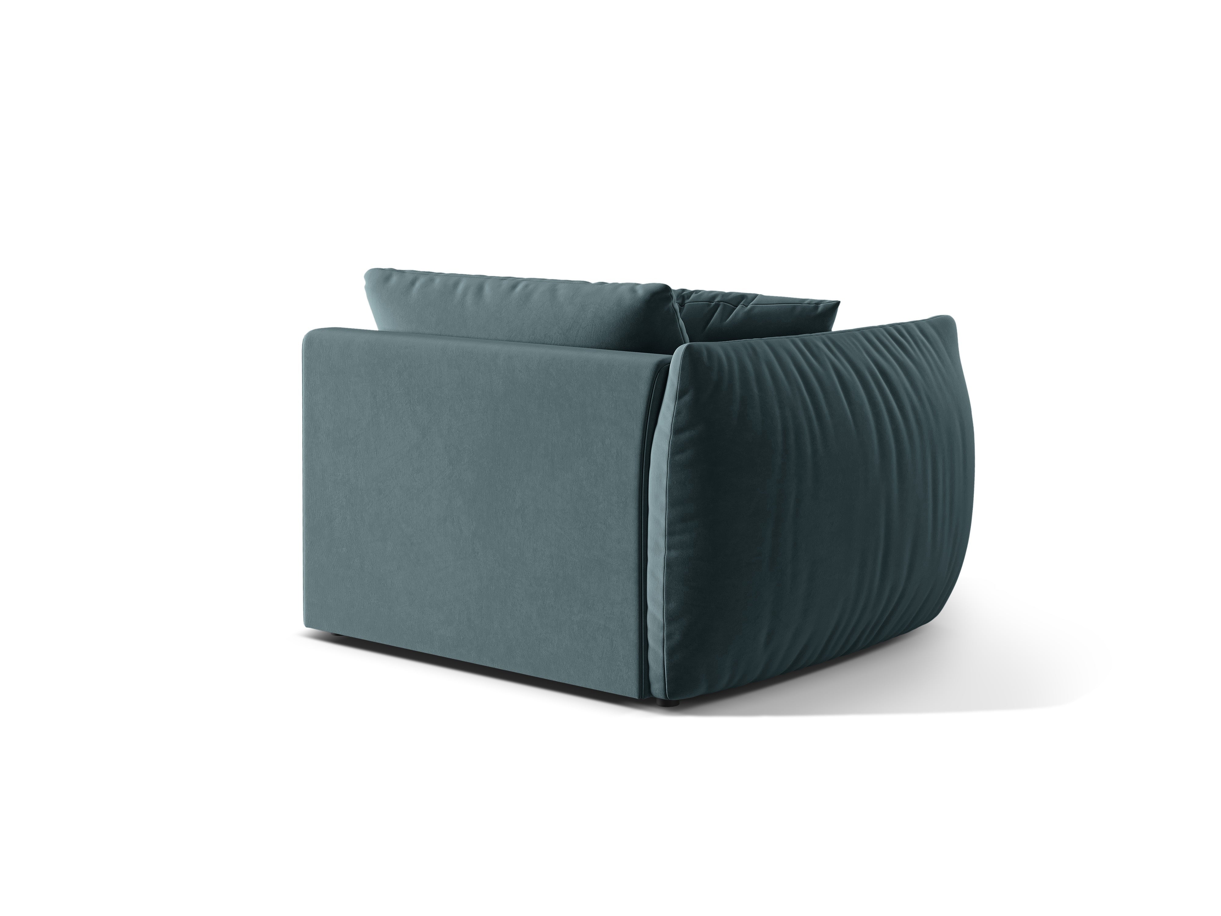 Sofa modułowa aksamitna CHRIS - element szeroki lewostronny jasnoniebieski