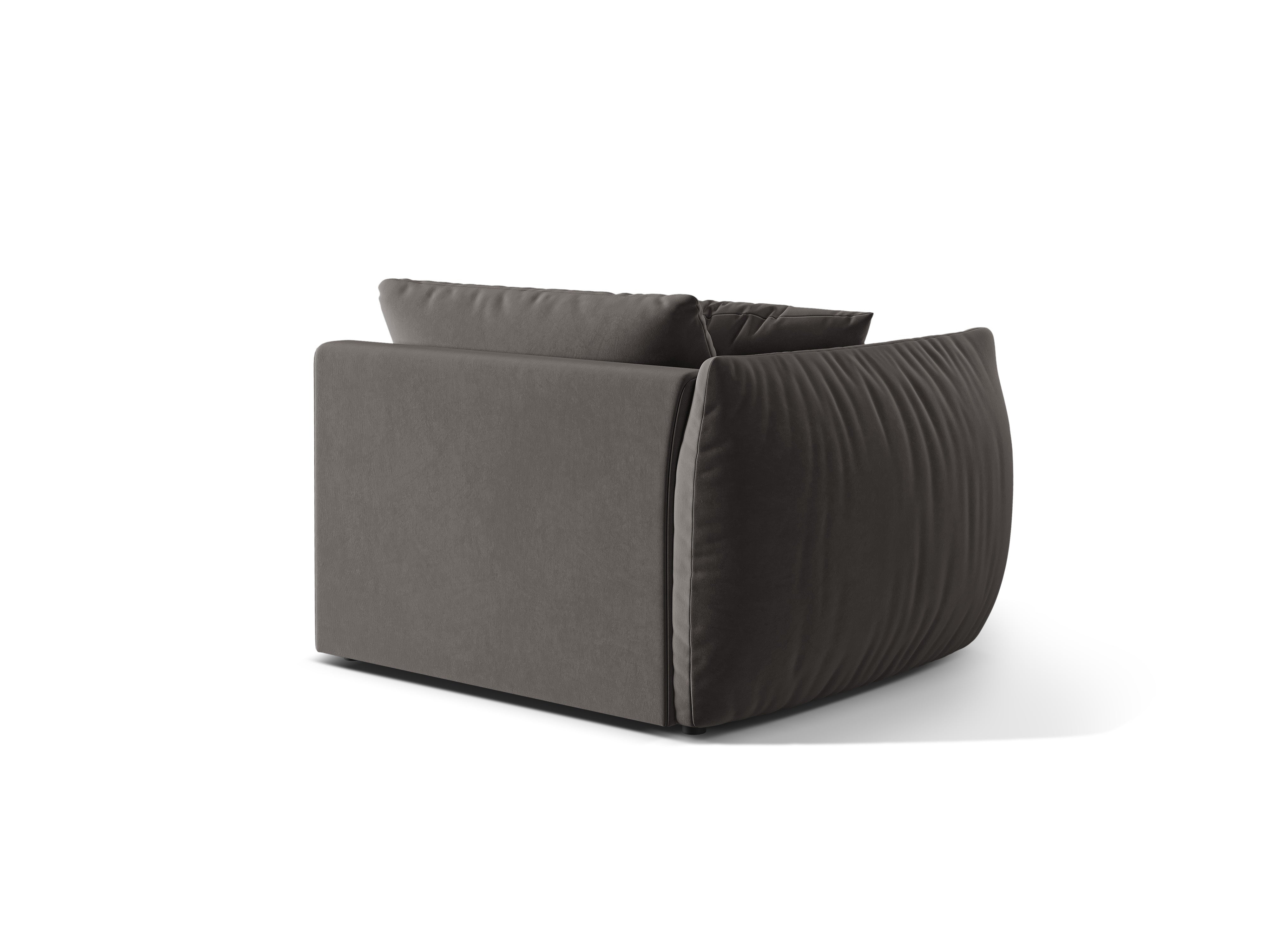 Sofa modułowa aksamitna CHRIS - element szeroki lewostronny ciemnoszary