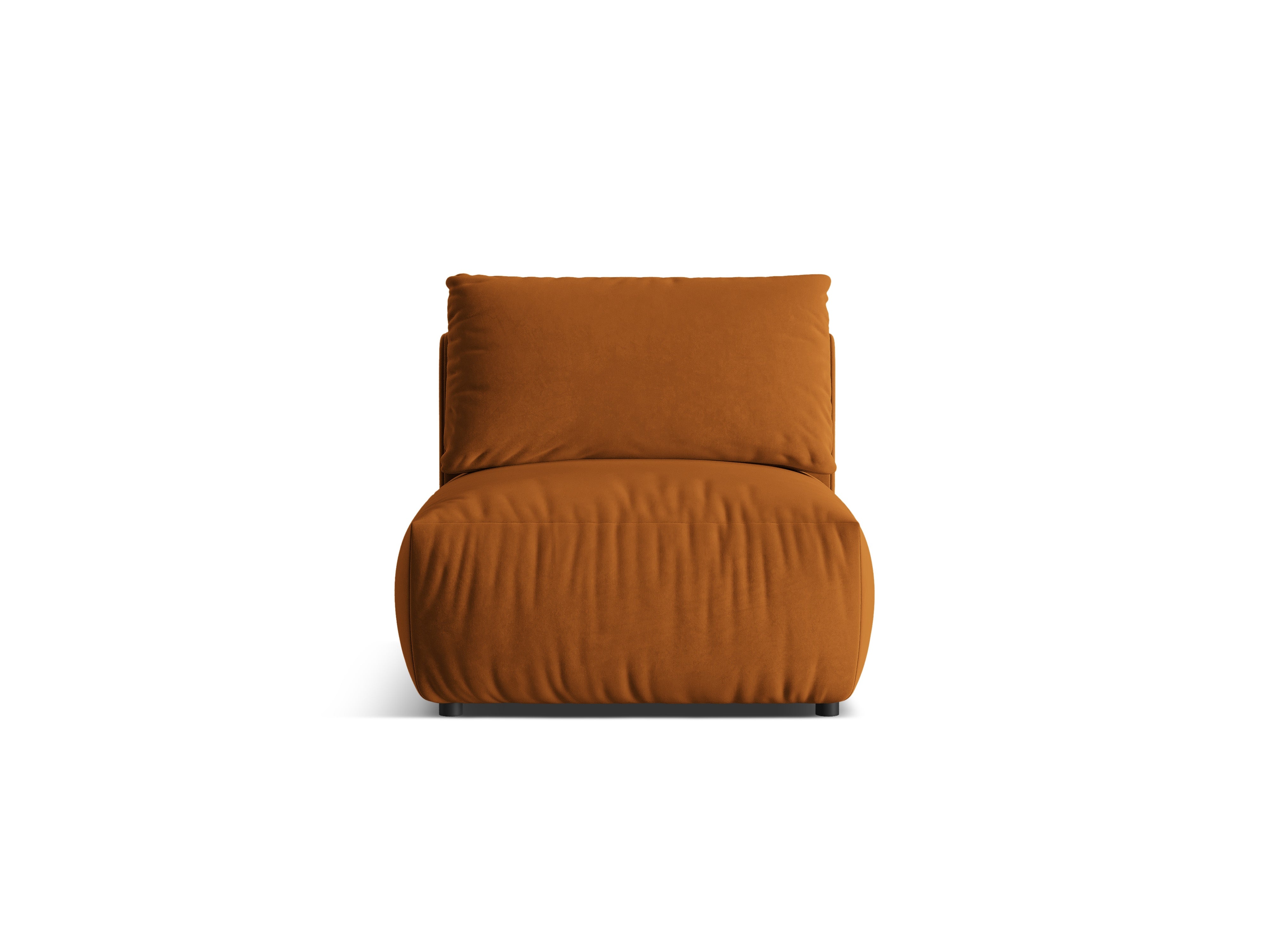 CHRIS velvet modular sofa - central element terracotta