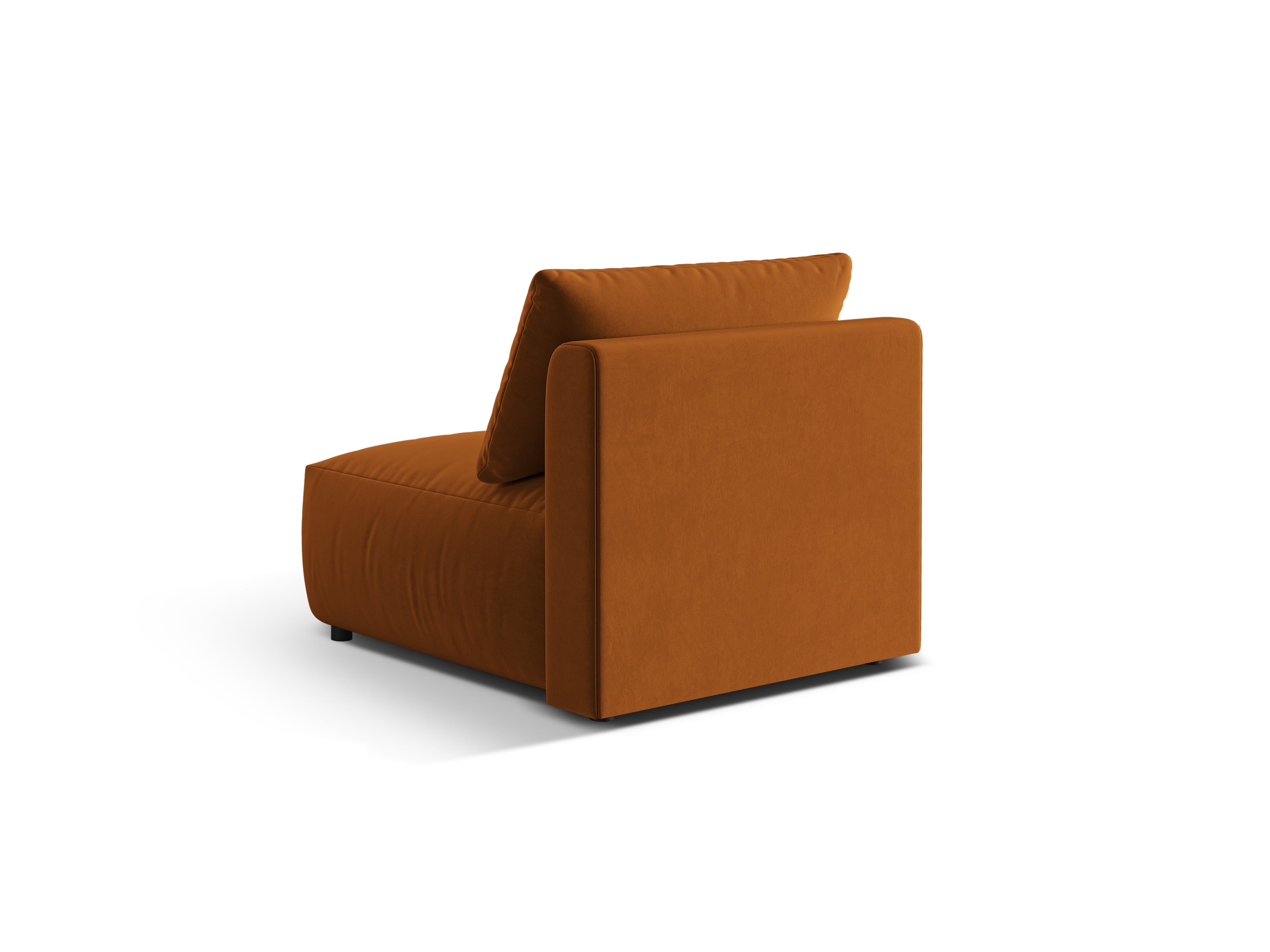 CHRIS velvet modular sofa - central element terracotta