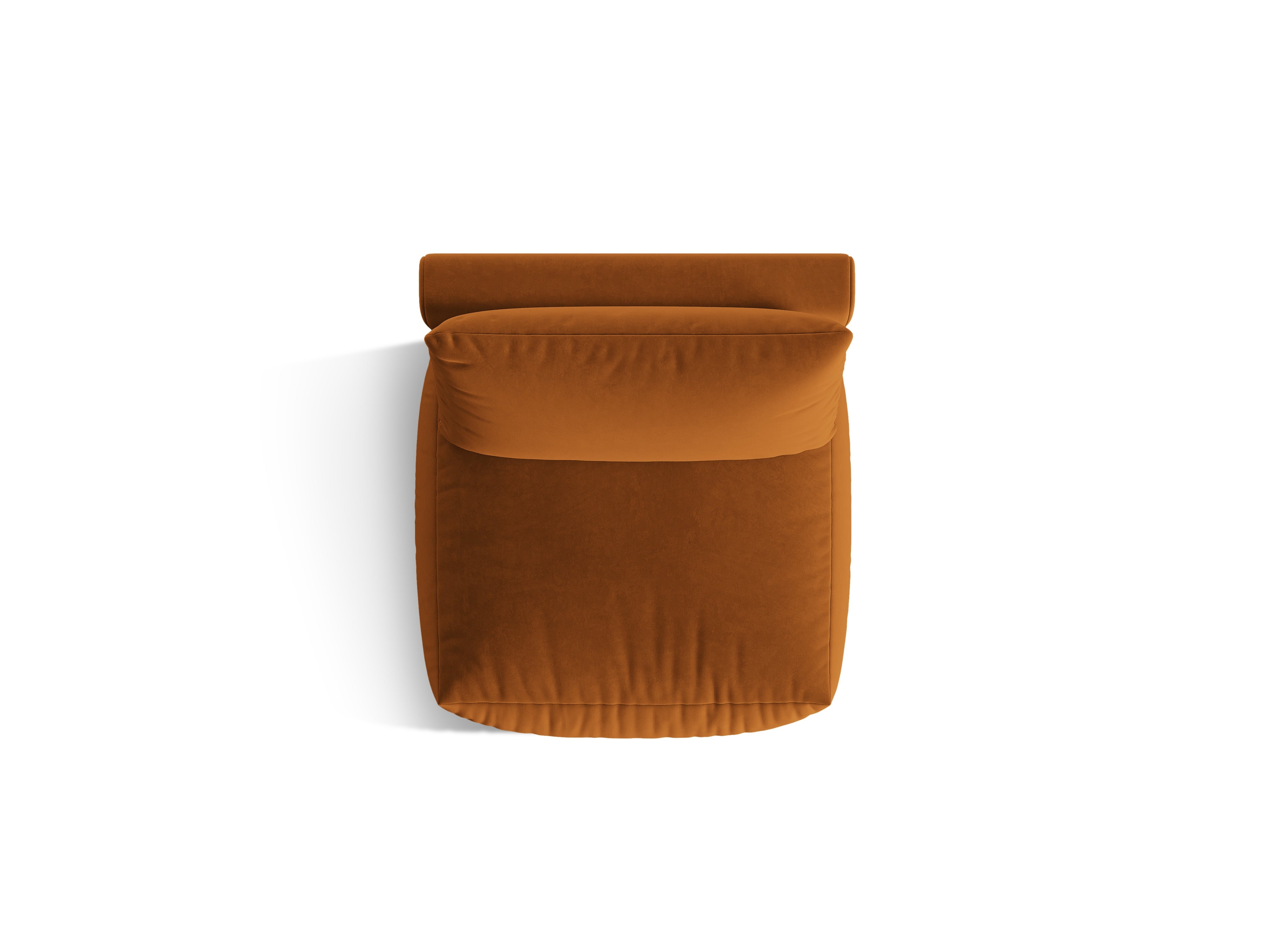 CHRIS velvet modular sofa - central element terracotta