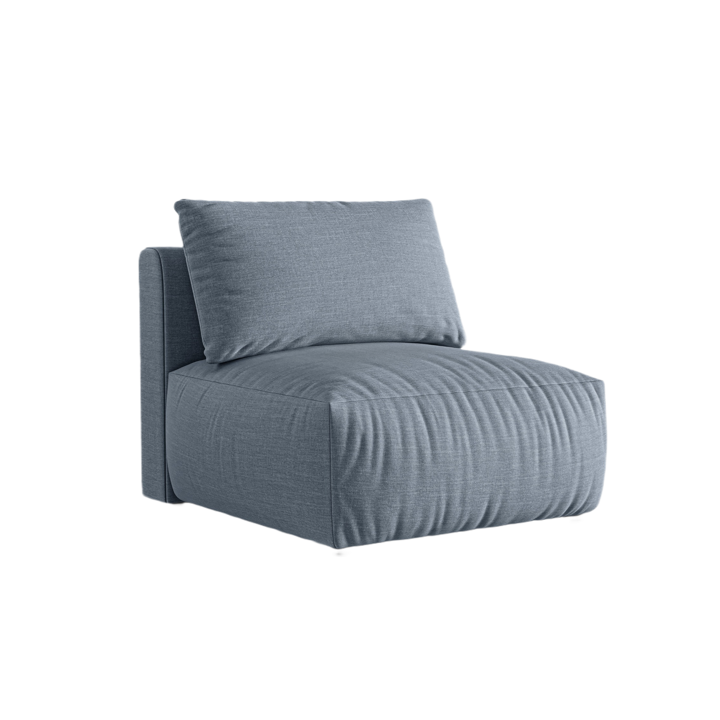 Sofa modułowa CHRIS - element środkowy jasnoniebieski szenil