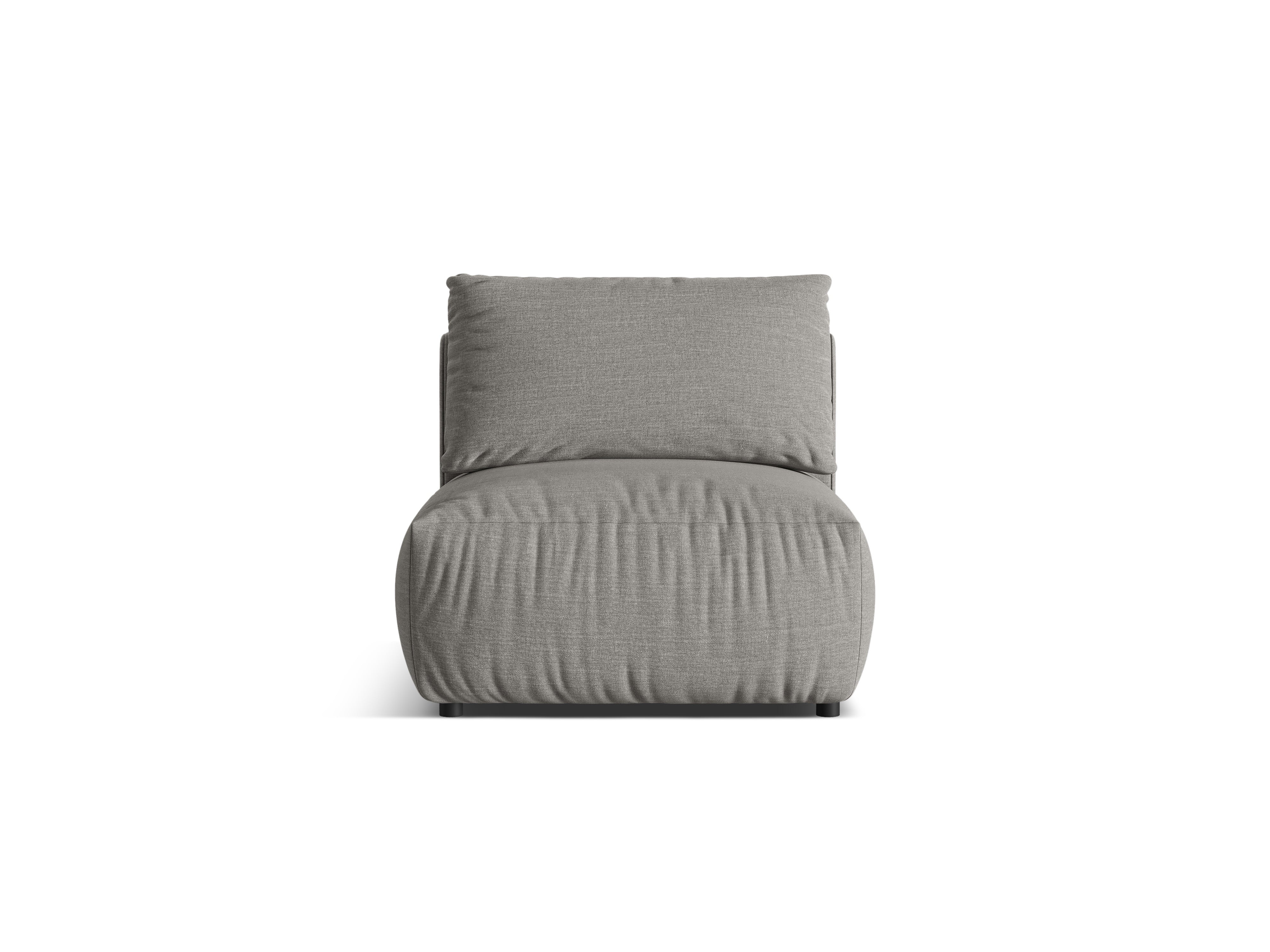 Sofa modułowa CHRIS - element środkowy szary szenil