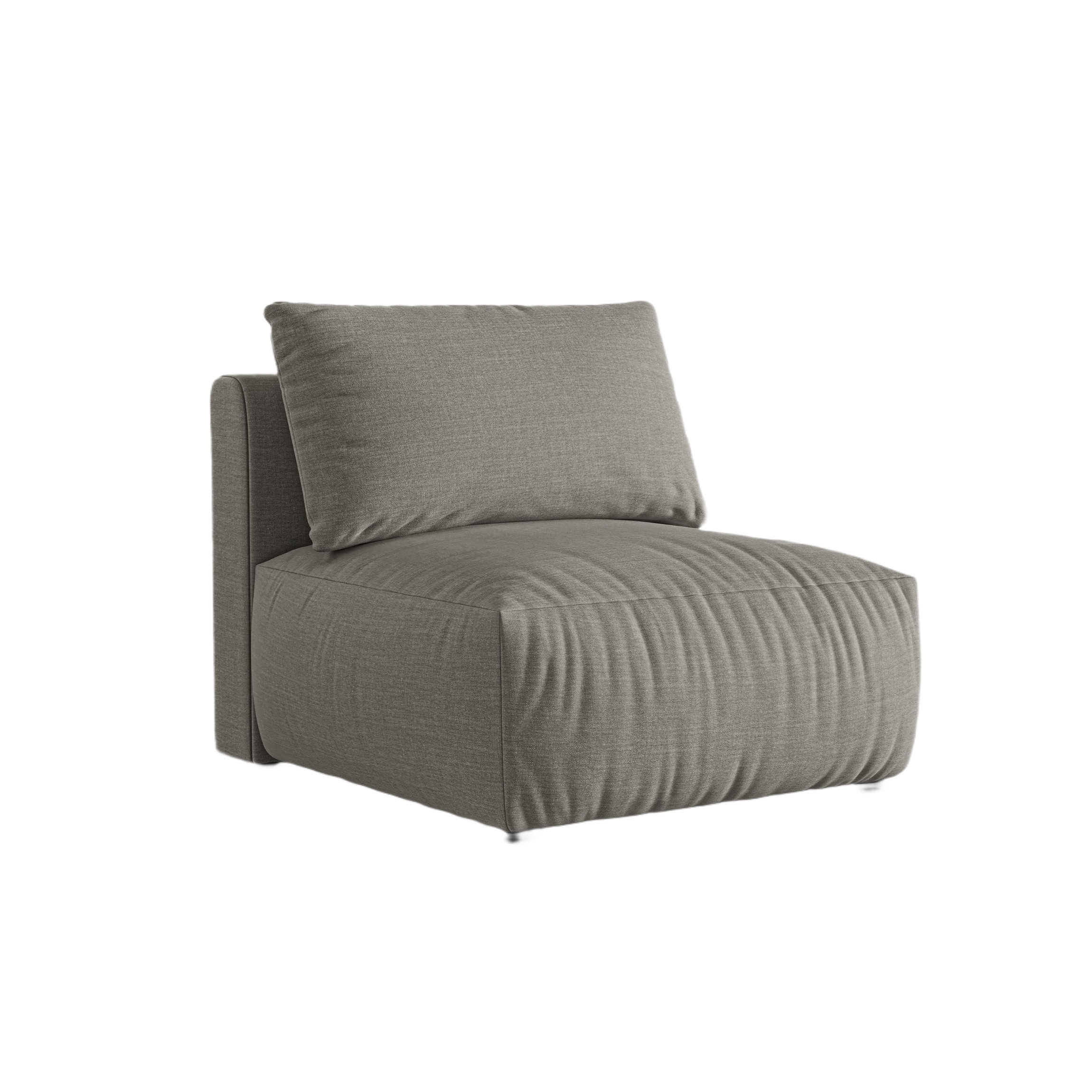 Sofa modułowa CHRIS - element środkowy szary szenil