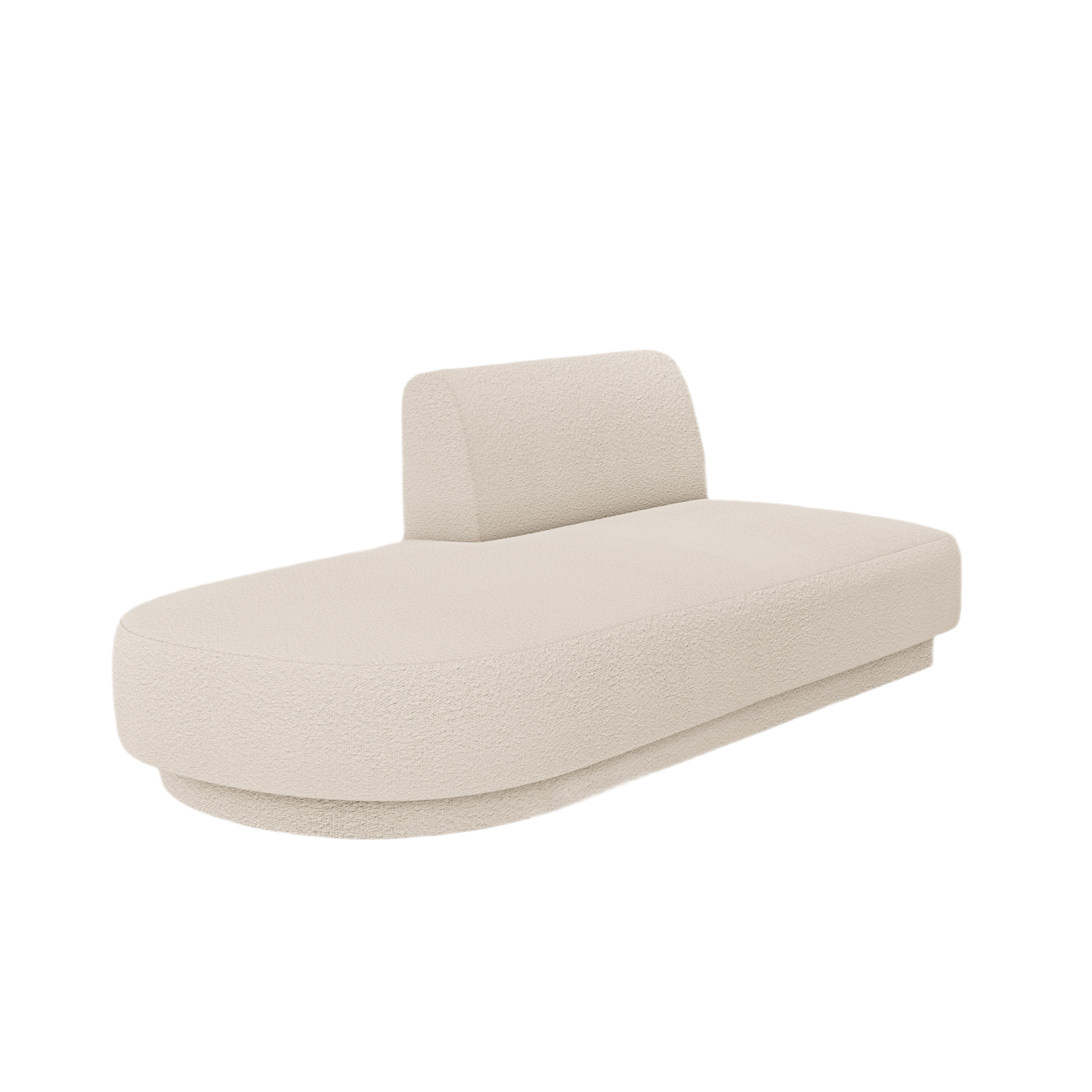 Szezlong 2-sitzig links MILEY beige Boucle