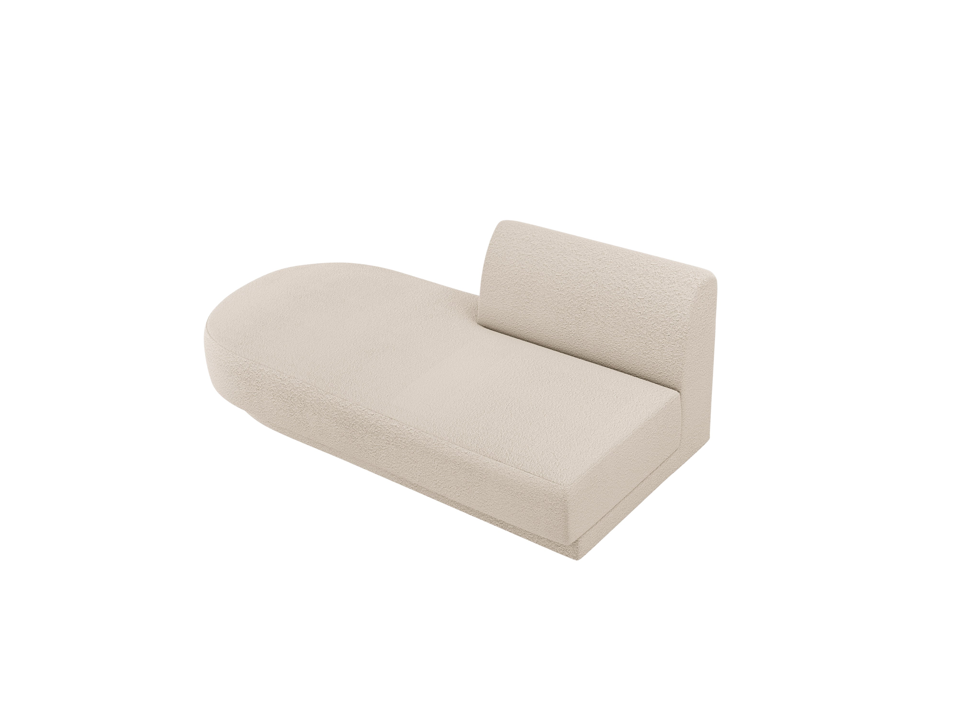 Szezlong 2-sitzig links MILEY beige Boucle