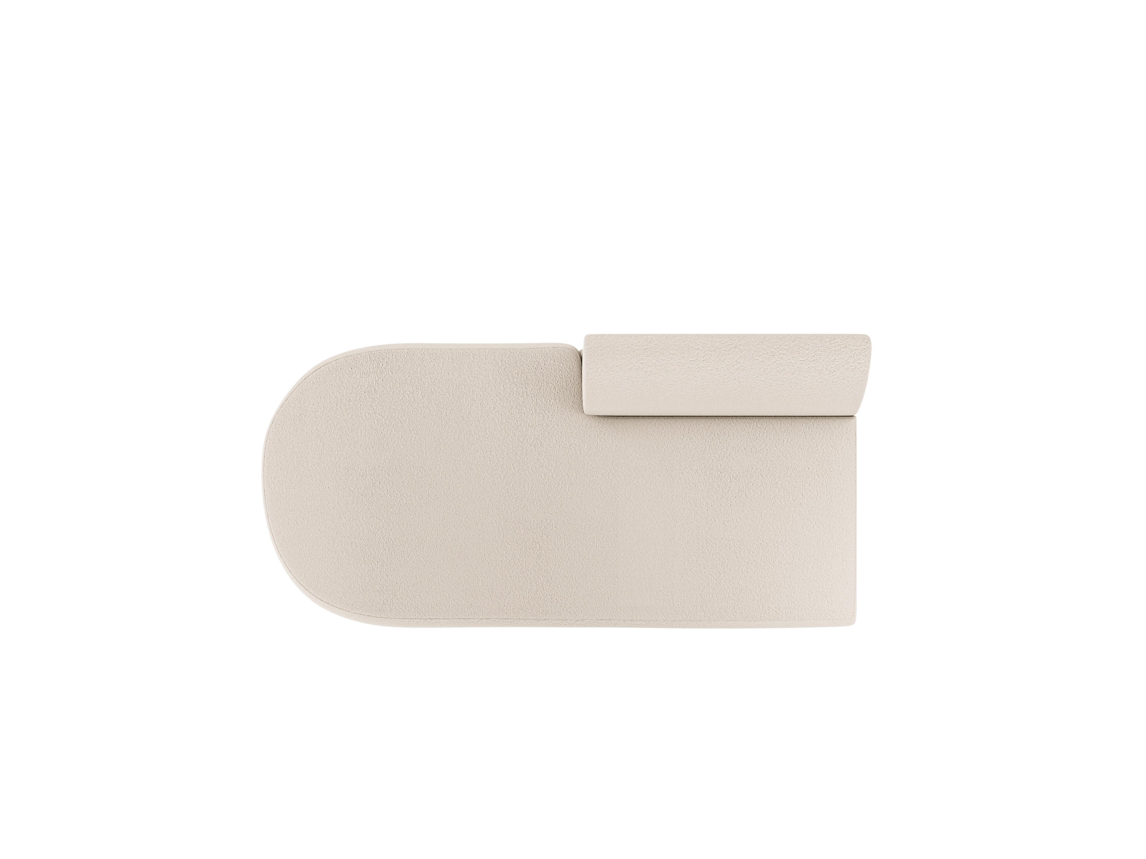 Szezlong 2-sitzig links MILEY beige Boucle