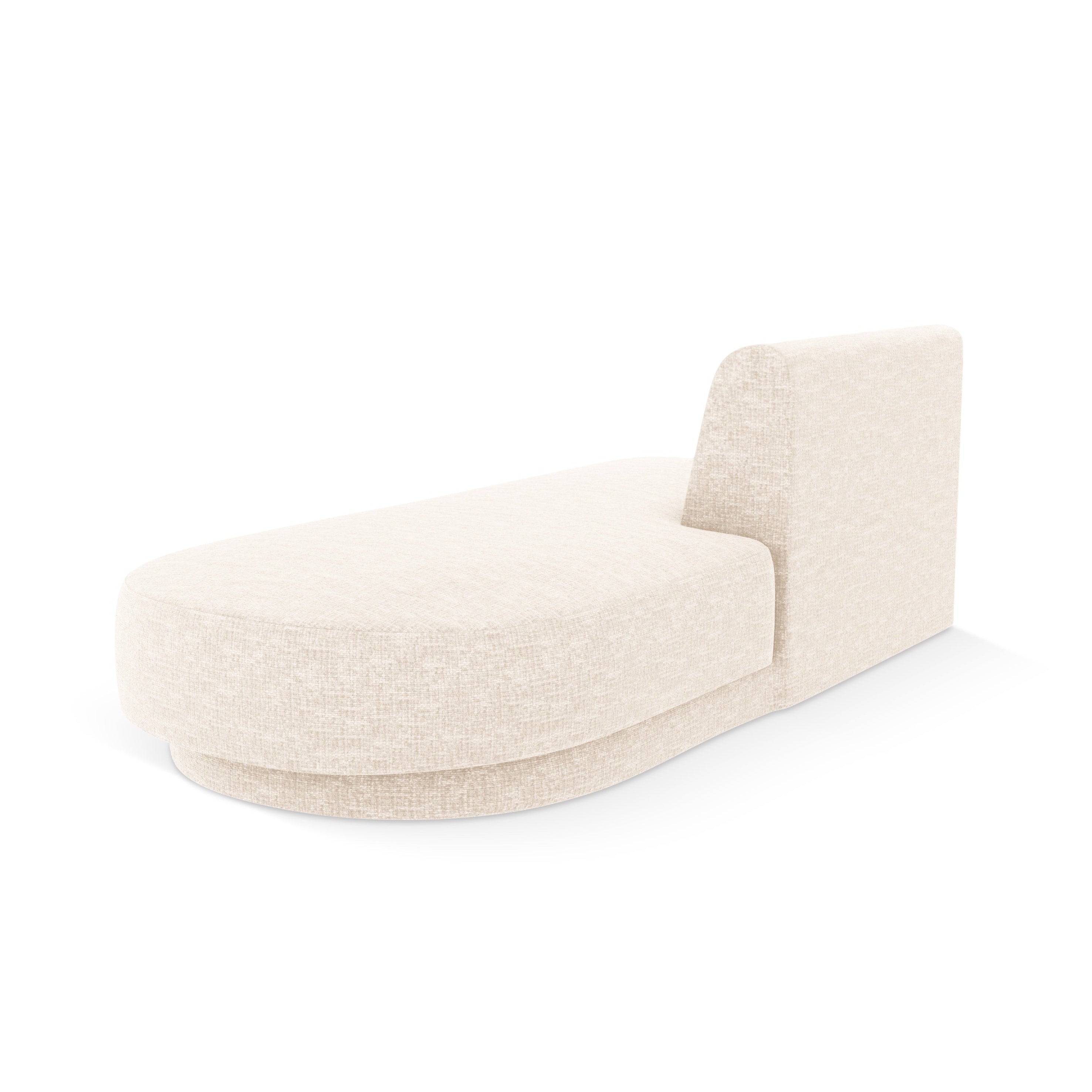 Szezlong 2-sitzig rechts MILEY beige schimmernder Chenille