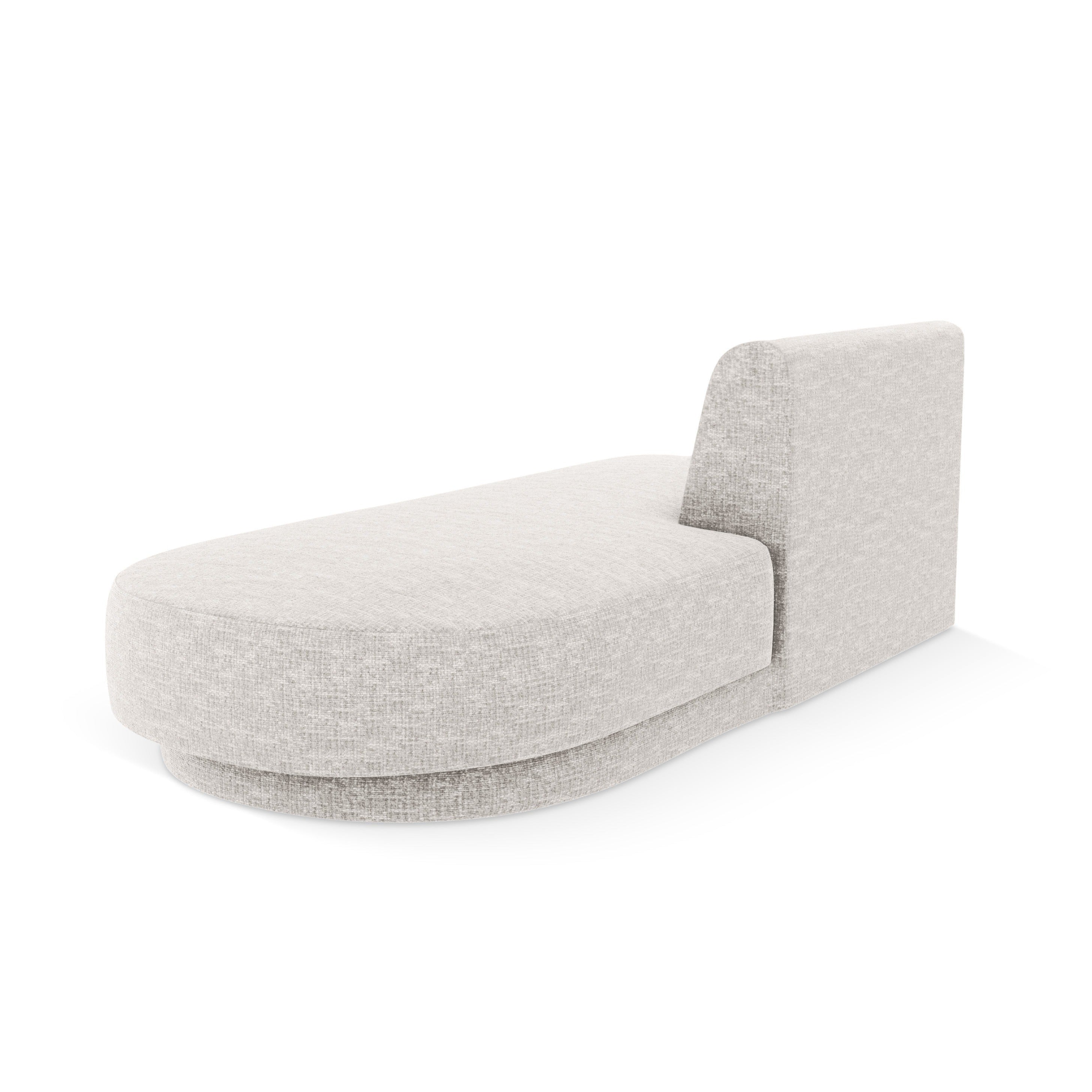 2-sitziger rechtsseitiger Sessel MILEY graues Chenille