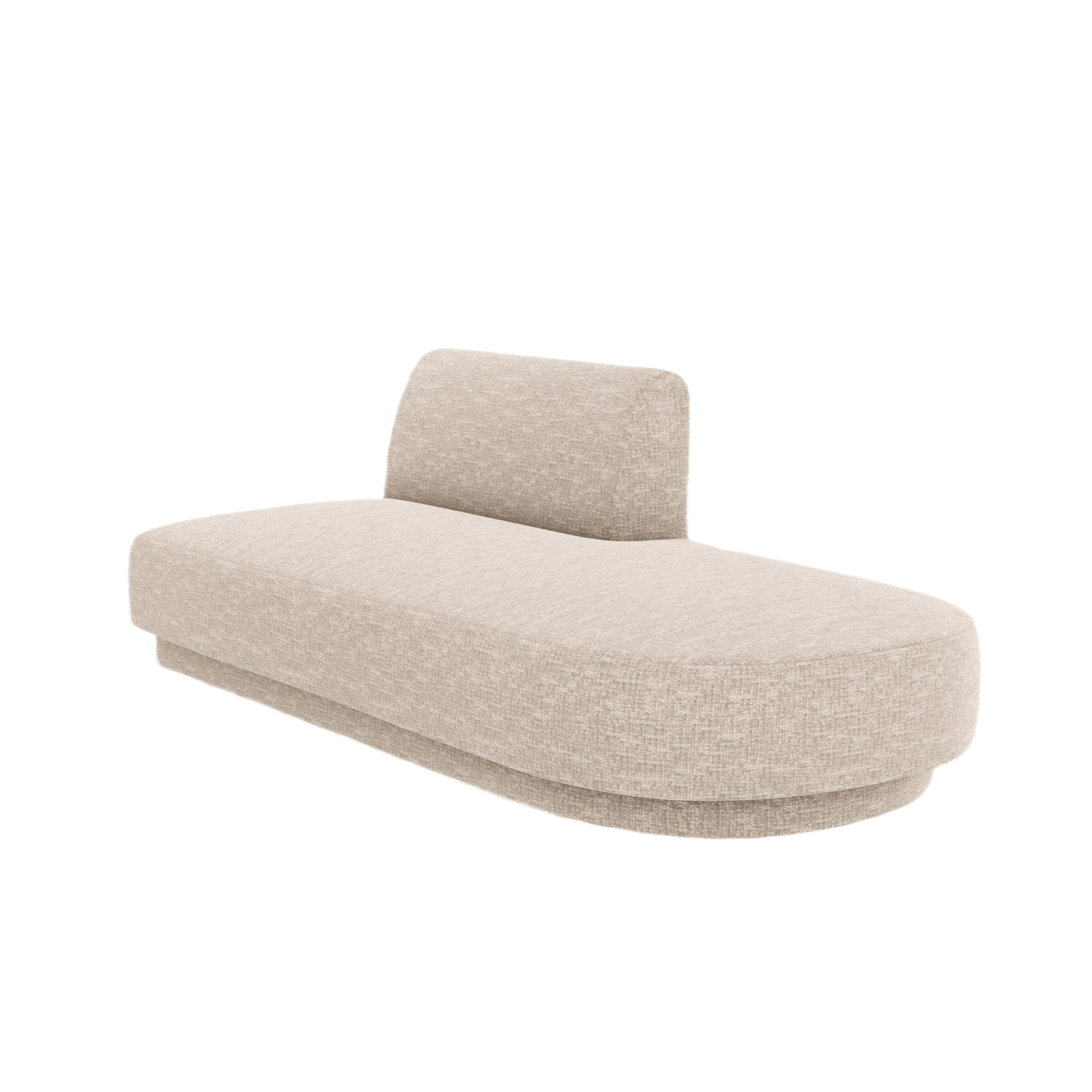 Szezlong 2-sitzig rechts MILEY beige Chenille