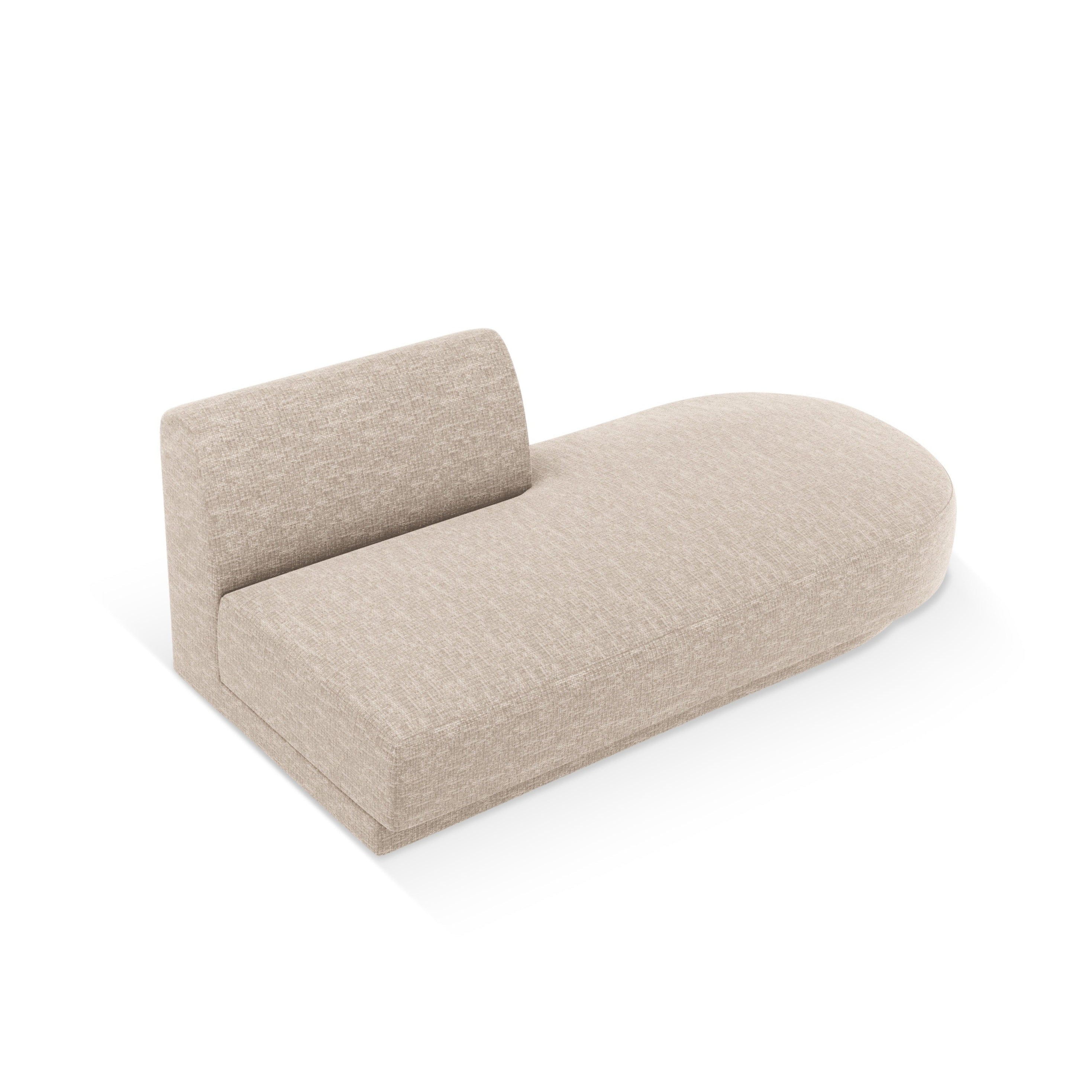 Szezlong 2-sitzig rechts MILEY beige Chenille