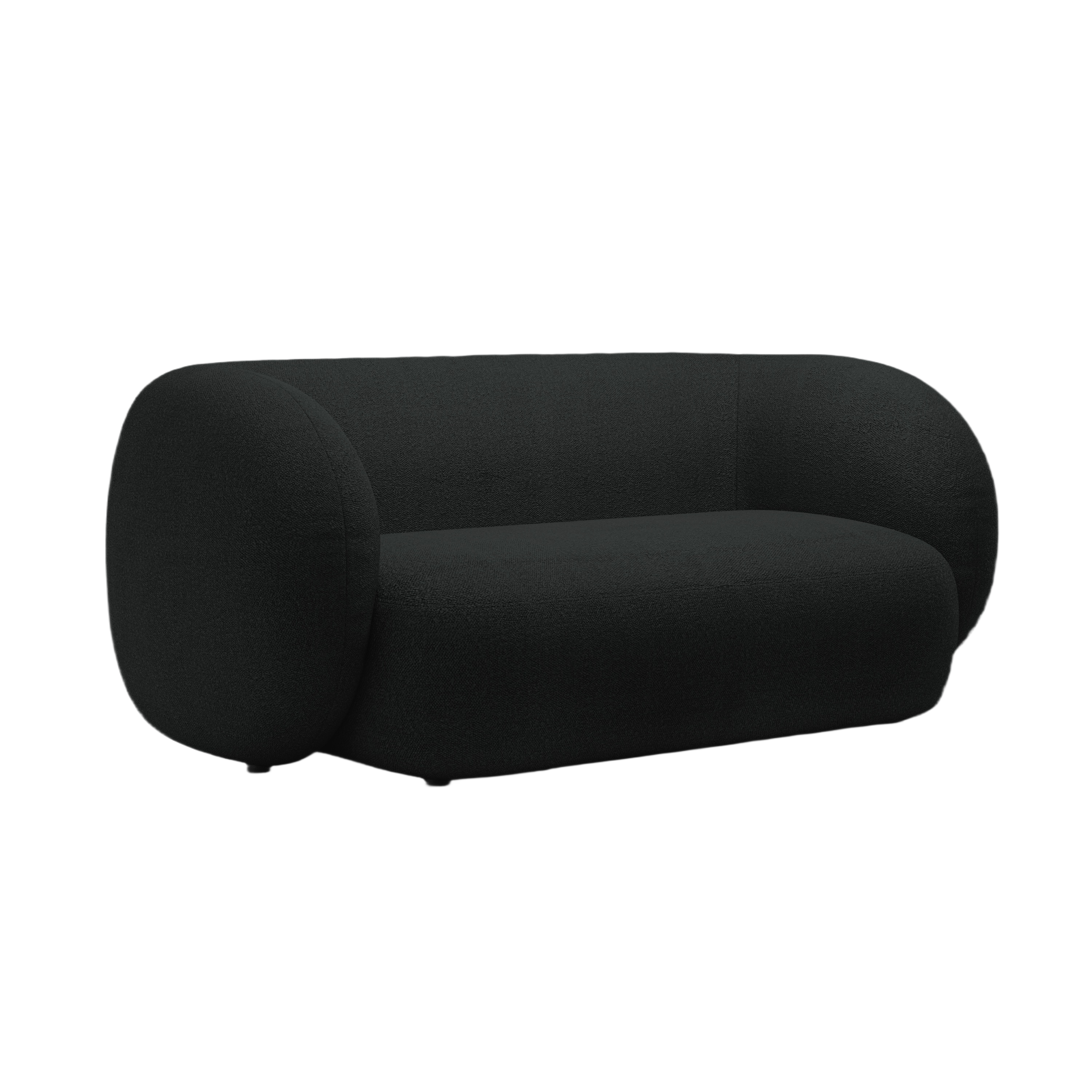 Sofa 2-osobowa KATE czarny boucle