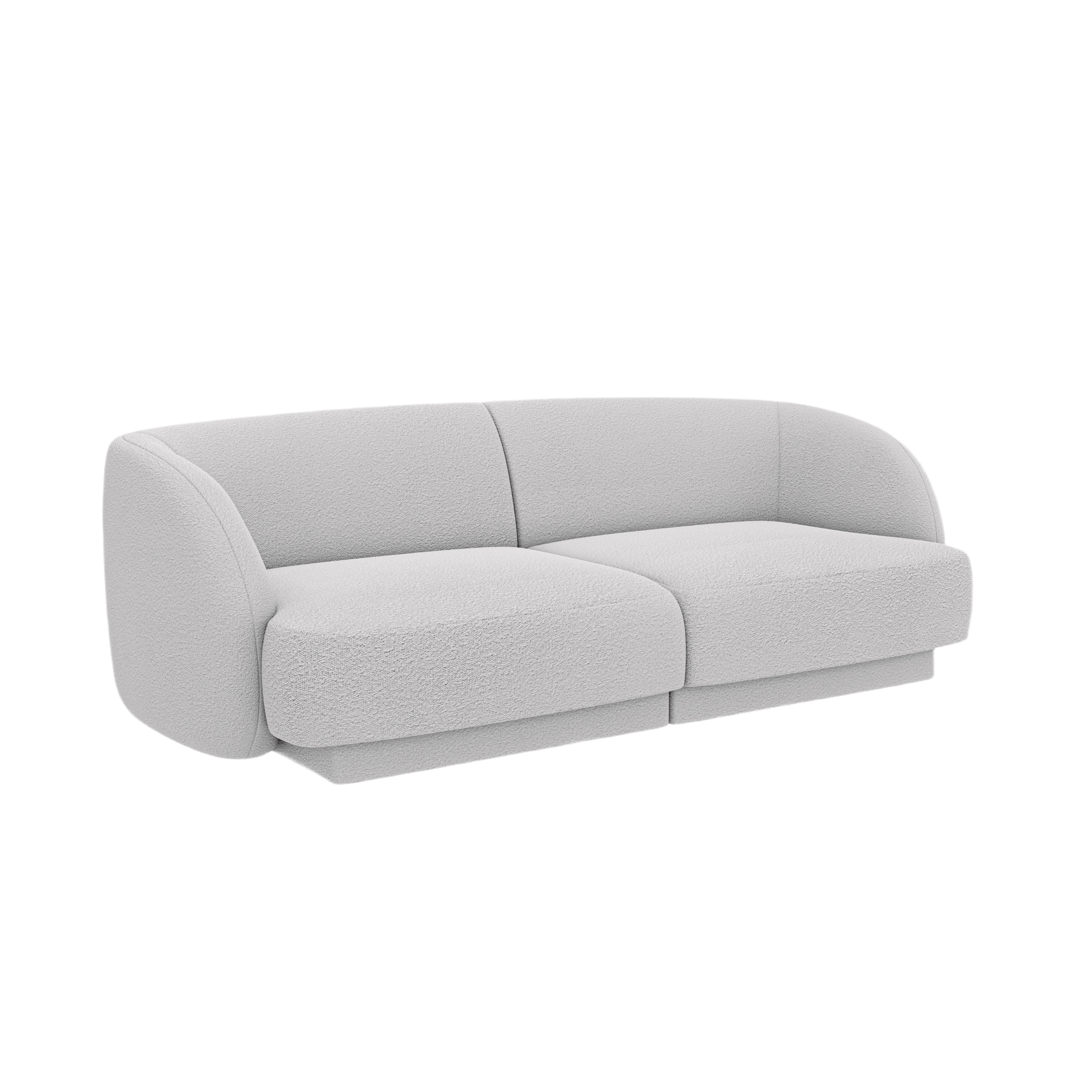 Sofa 2-osobowa MILEY jasnoszary boucle