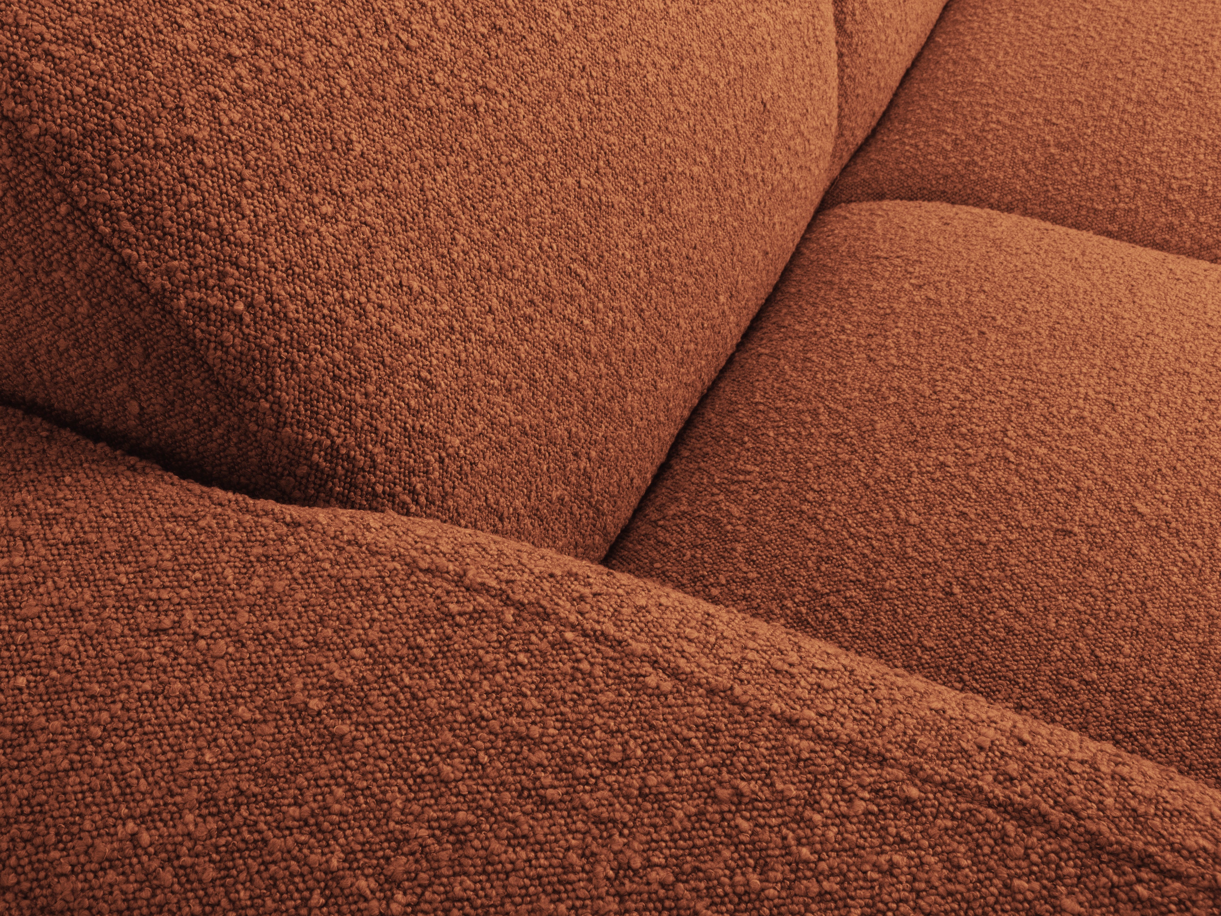 Sofa w tkaninie boucle 2-osobowa MOLINO terracotta Micadoni Eye on Design