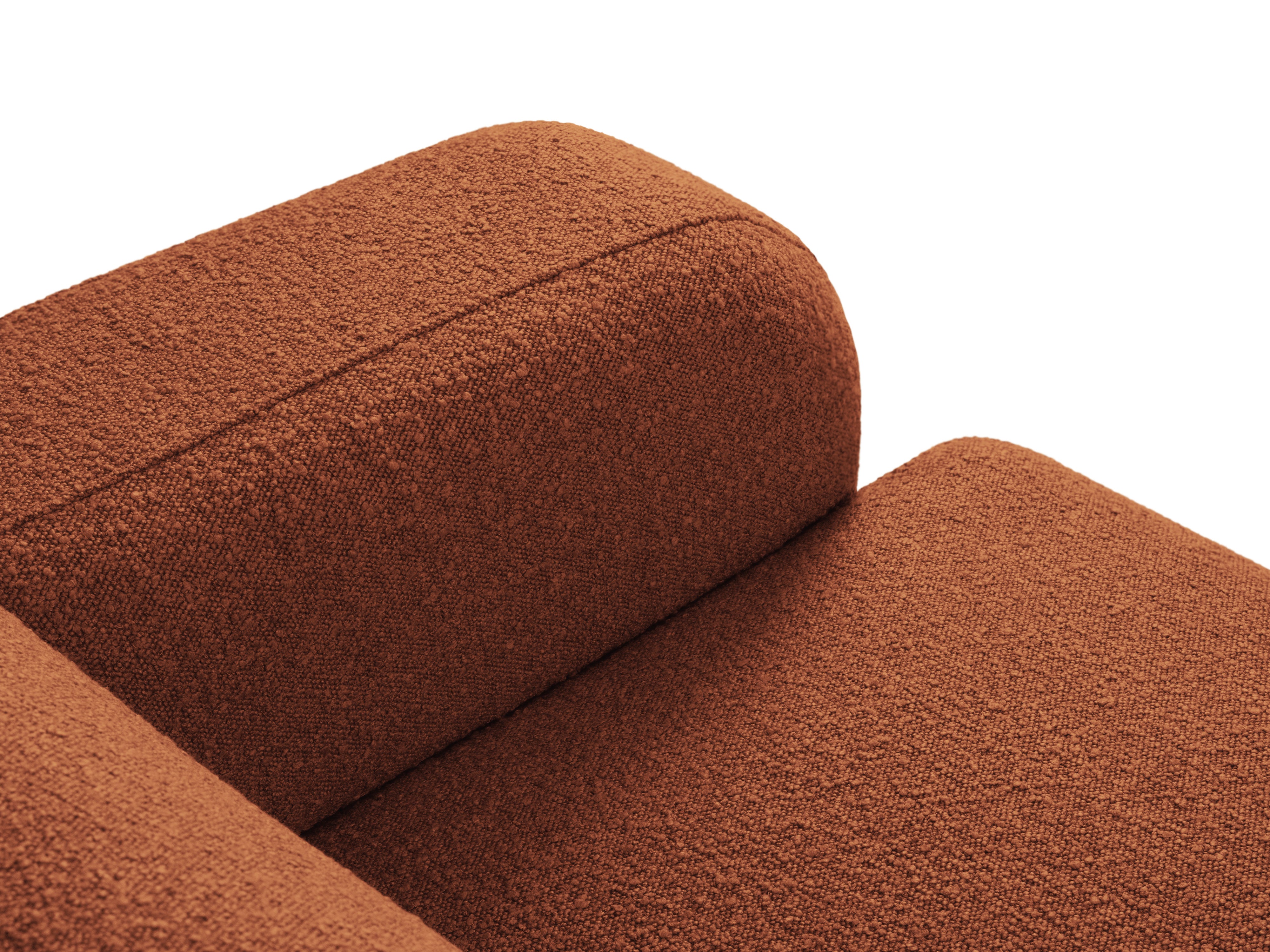Sofa w tkaninie boucle 2-osobowa MOLINO terracotta Micadoni Eye on Design