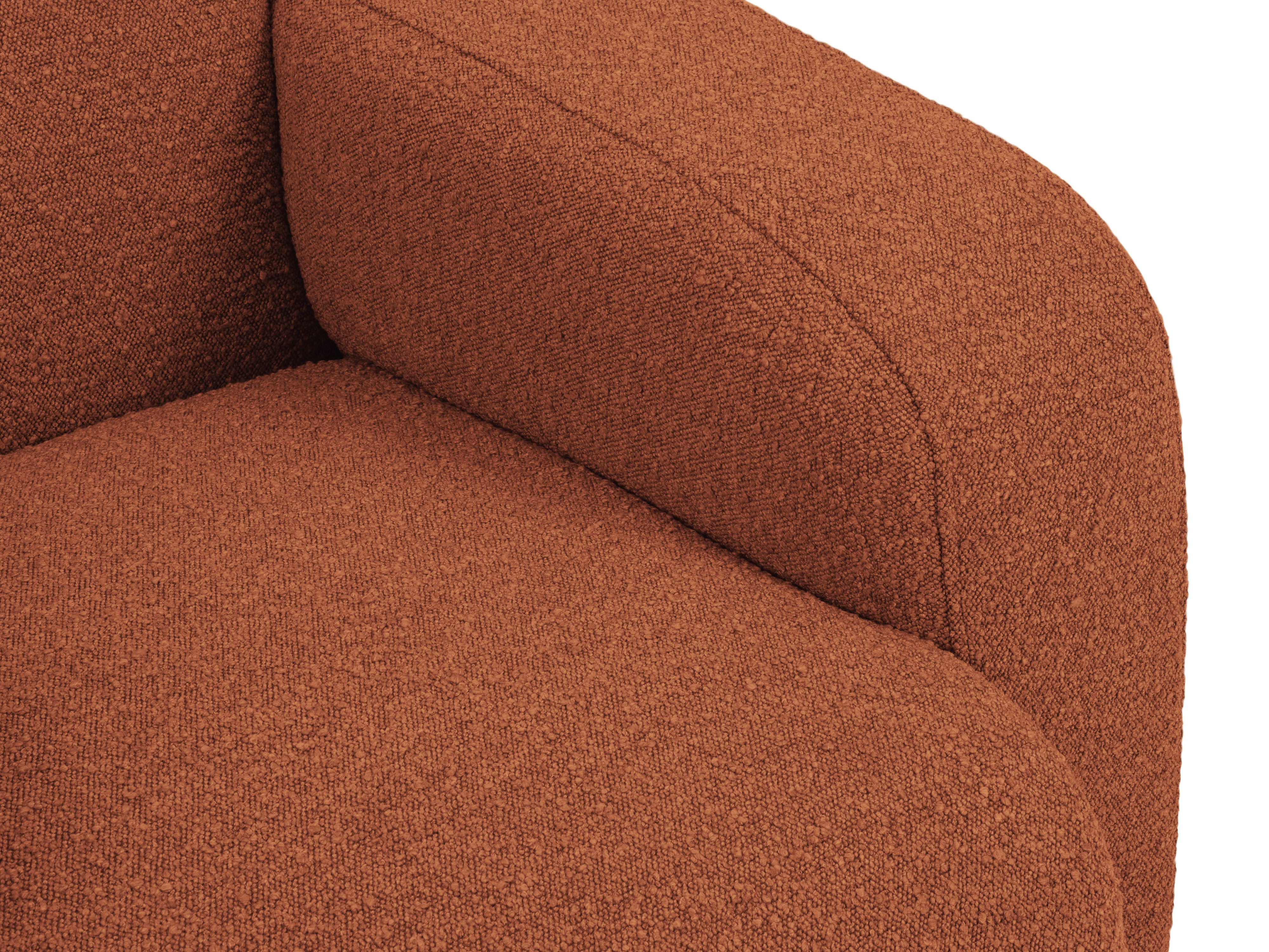 Sofa w tkaninie boucle 2-osobowa MOLINO terracotta Micadoni Eye on Design