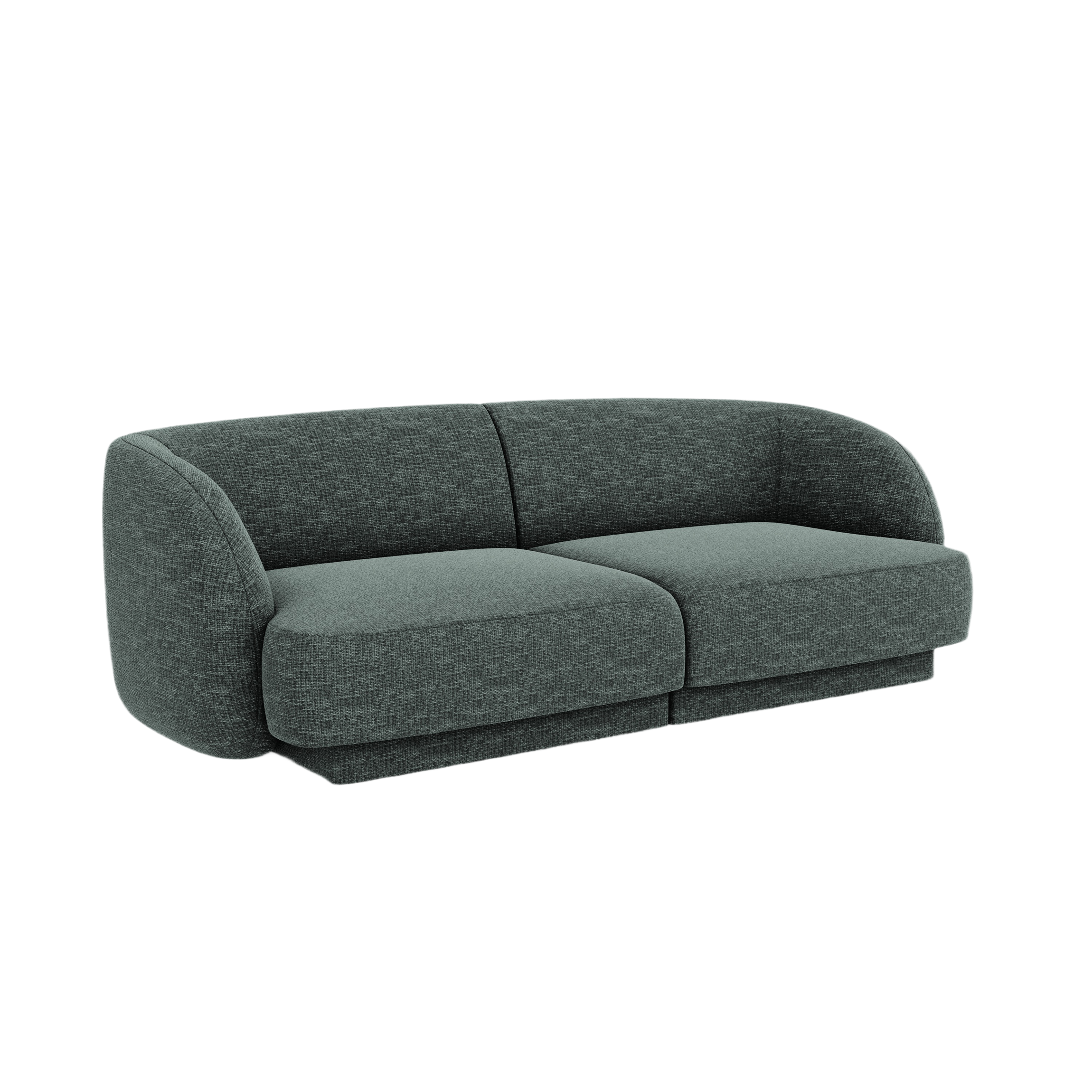 Sofa 2-osobowa MILEY petrol szenil jedwabisty