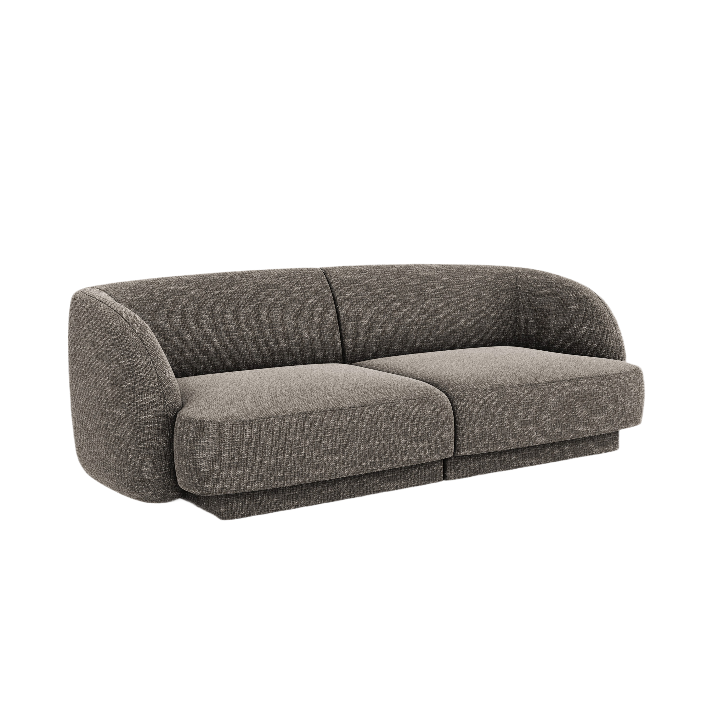 Sofa 2-osobowa MILEY szary szenil jedwabisty