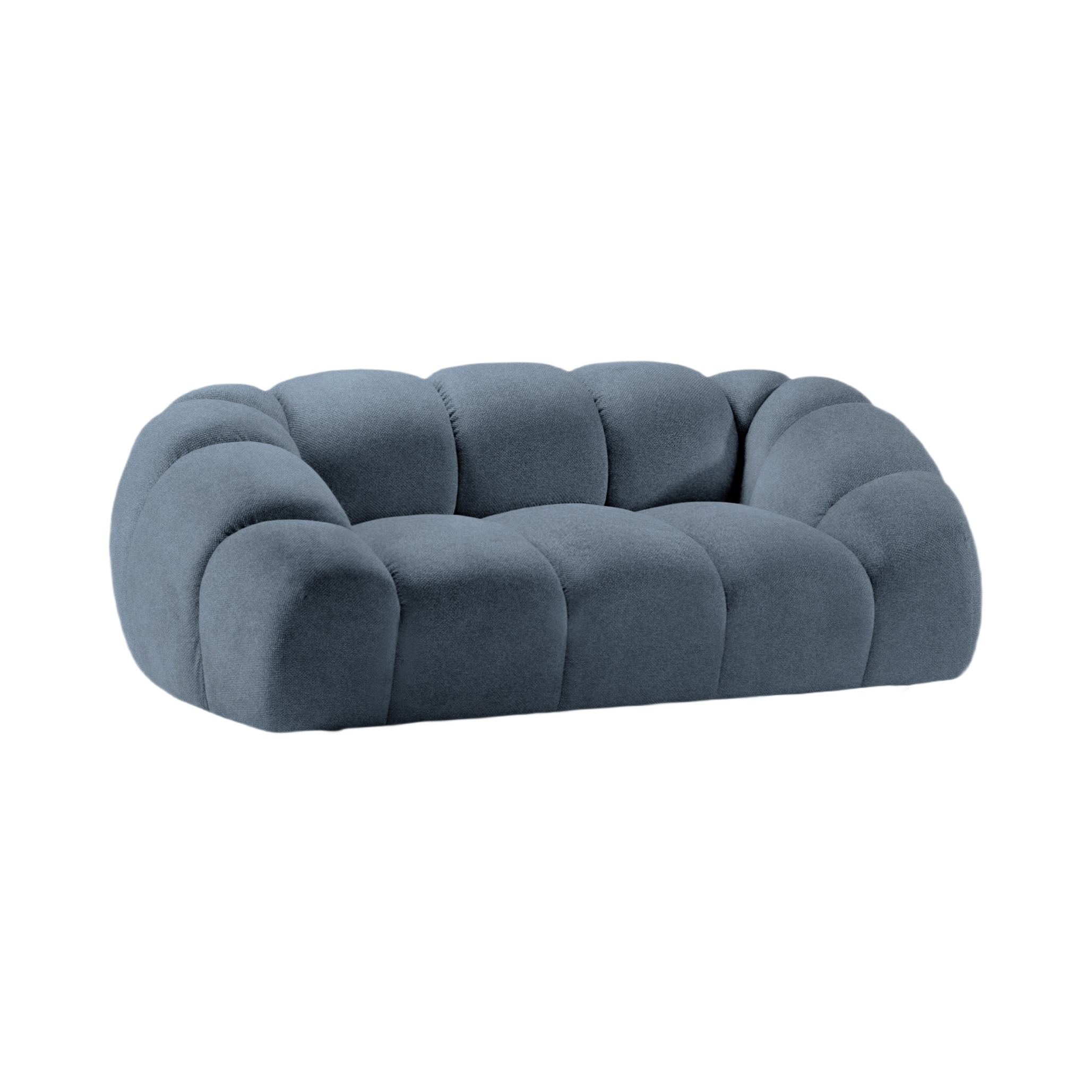 Sofa 2-Sitzer DIANA hellblaues Chenille