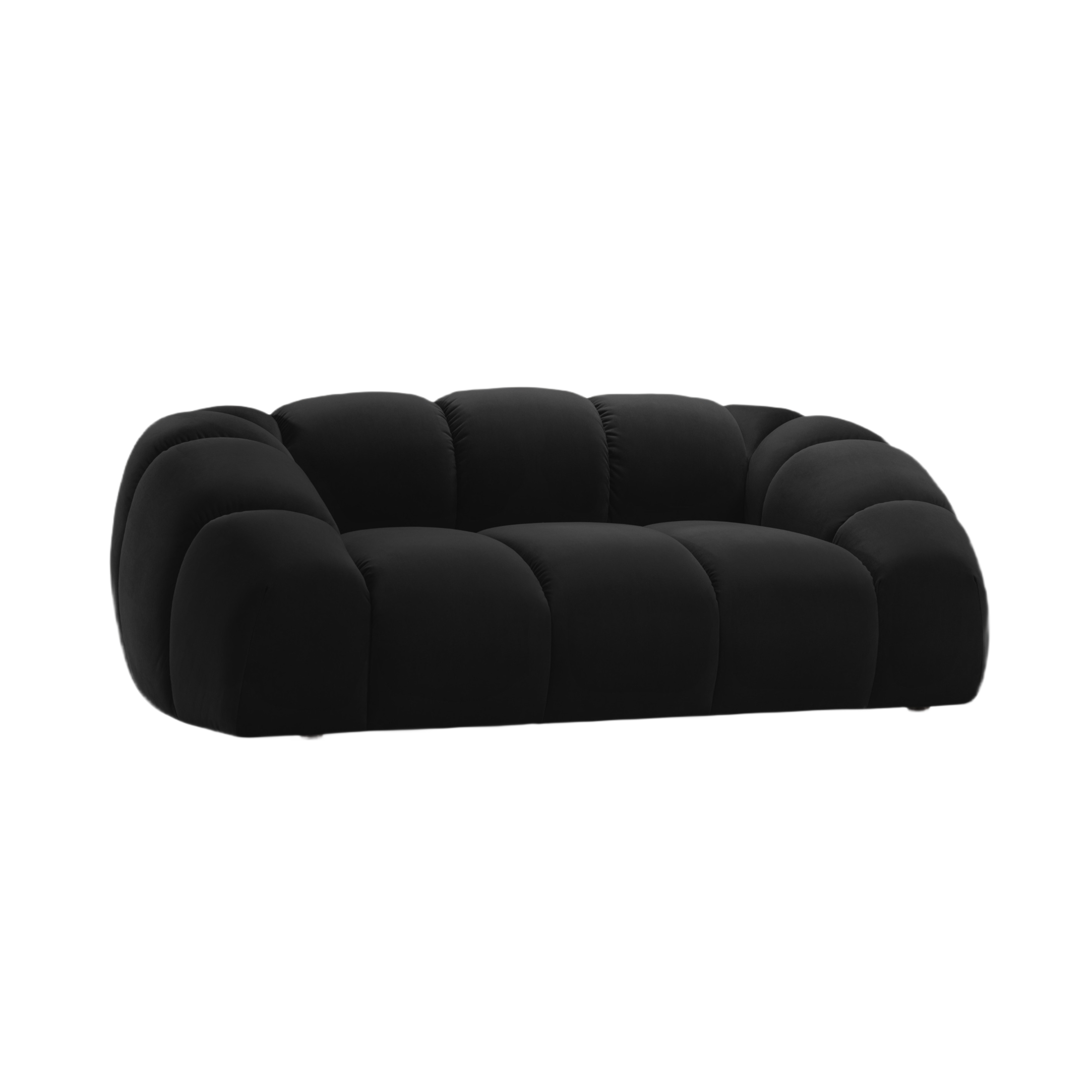 Sofa aksamitna 2-osobowa DIANA czarny