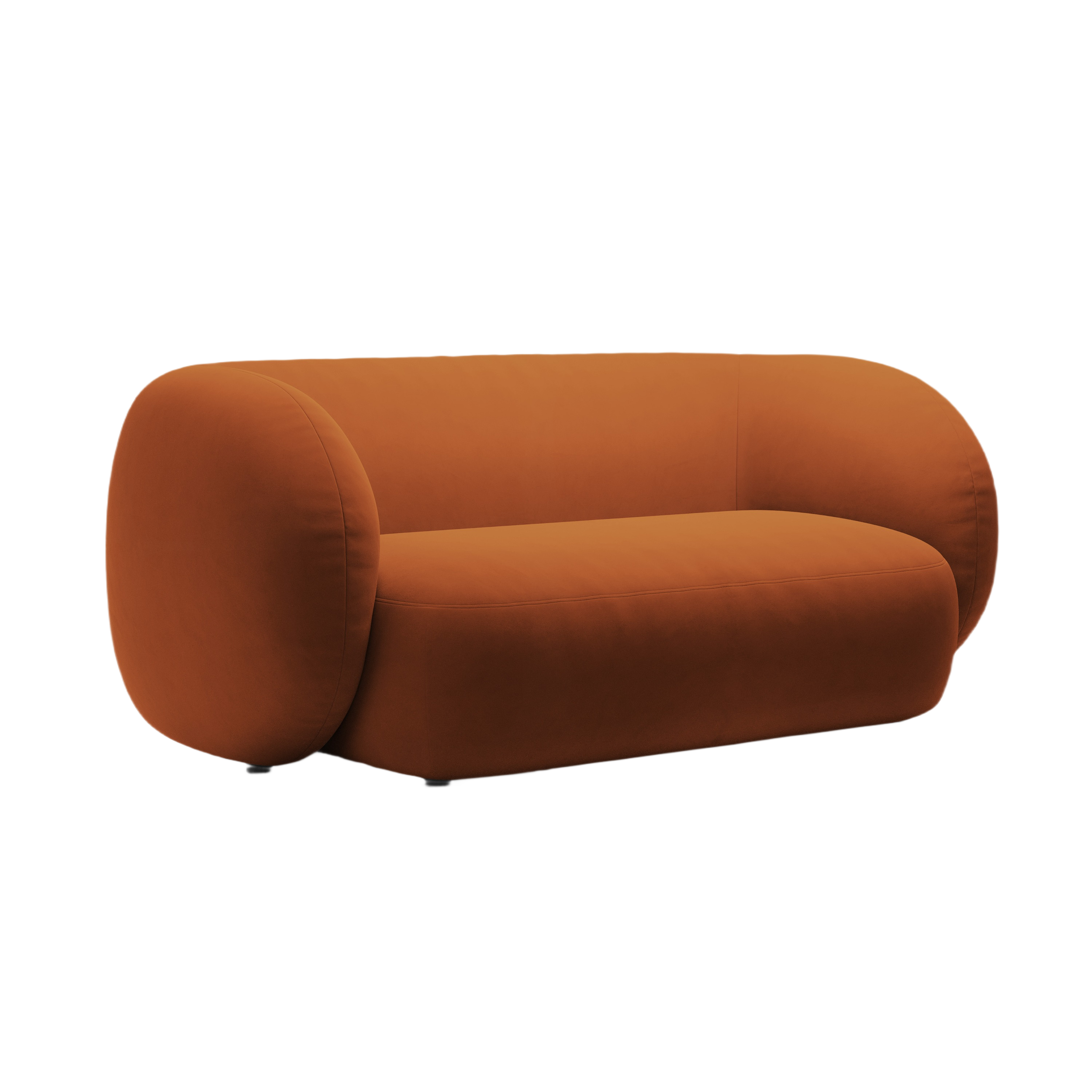 Sofa aksamitna 2-osobowa KATE terracotta