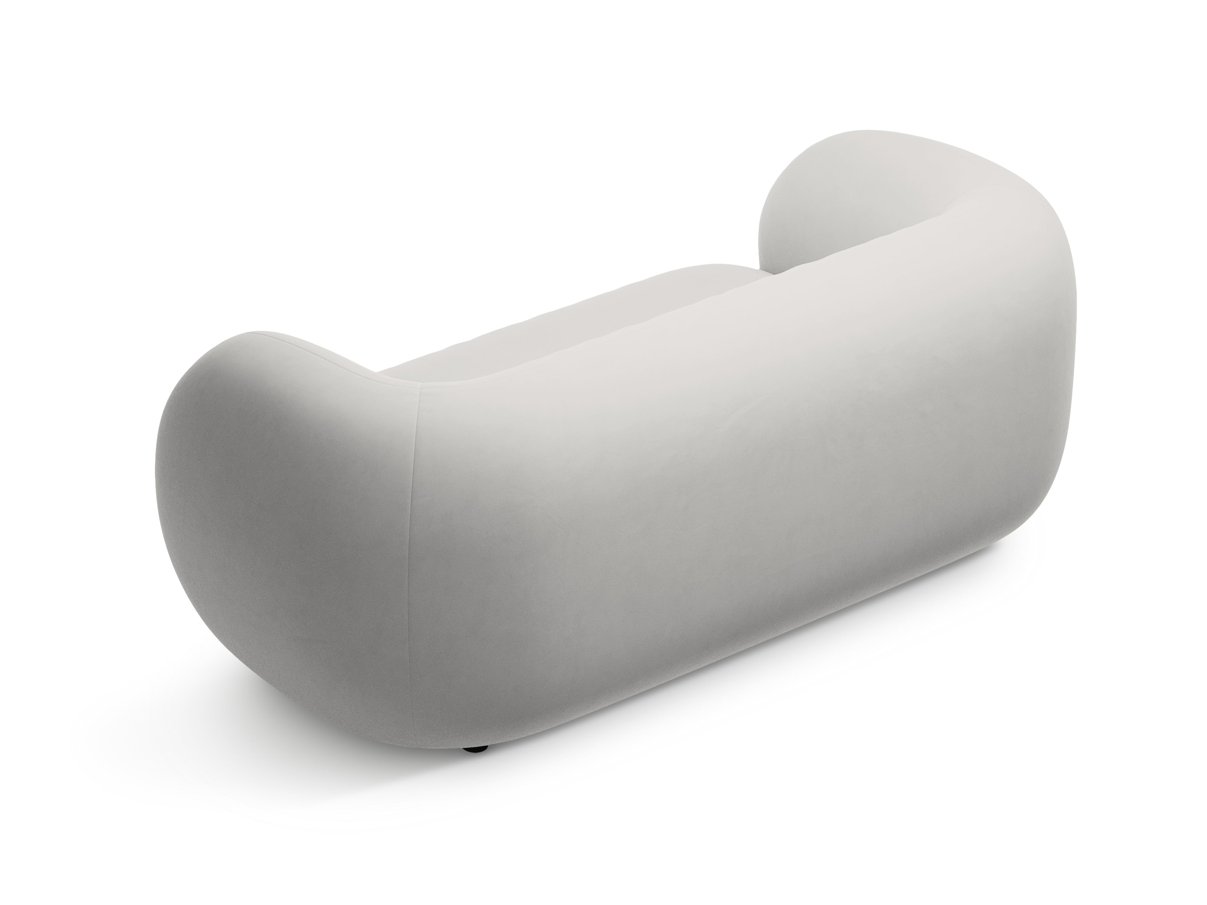 Velvet 2-Seater Sofa KATE Light Gray